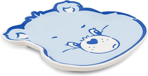 Miniatura 2 de Care Bears - Bandeja de cerámica esculpida con cara de oso gruñón, organizador de platos de almacenamiento para joyas, accesorios, llaves y más