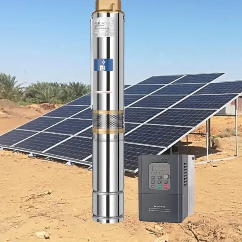Solar ACDC Residential Agriculture Deep Well Pump With Controller (3in - 1000ft. Max Head)