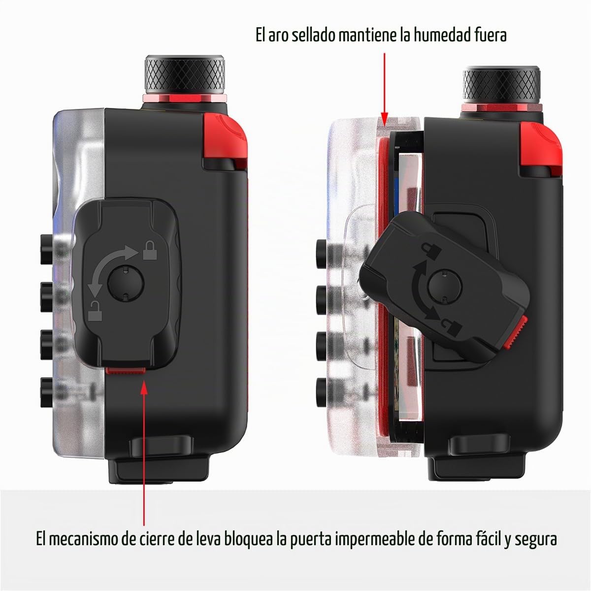 SeaLife Carcasa de Buceo para teléfono Inteligente Ultra subacuático: Buceo hasta 130 pies, fotografía Impermeable, Controles de cámara de Acceso, con alarmas de Fugas, se Adapta a la mayoría de