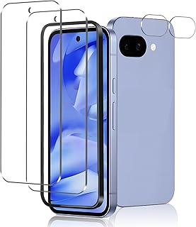 Google Pixel 9A ガラスフィルム + グーグルピクセル9A カメラフィルム【旭硝子日本製】google pixel 9a フィルム 指紋認証対応 硬度9H 耐衝撃 スクラッチ防止 自動吸着 露出オーバー防止 気泡ゼロ 指紋防止 グーグルピクセル9A 用の 保護フィルム「2+2枚入」