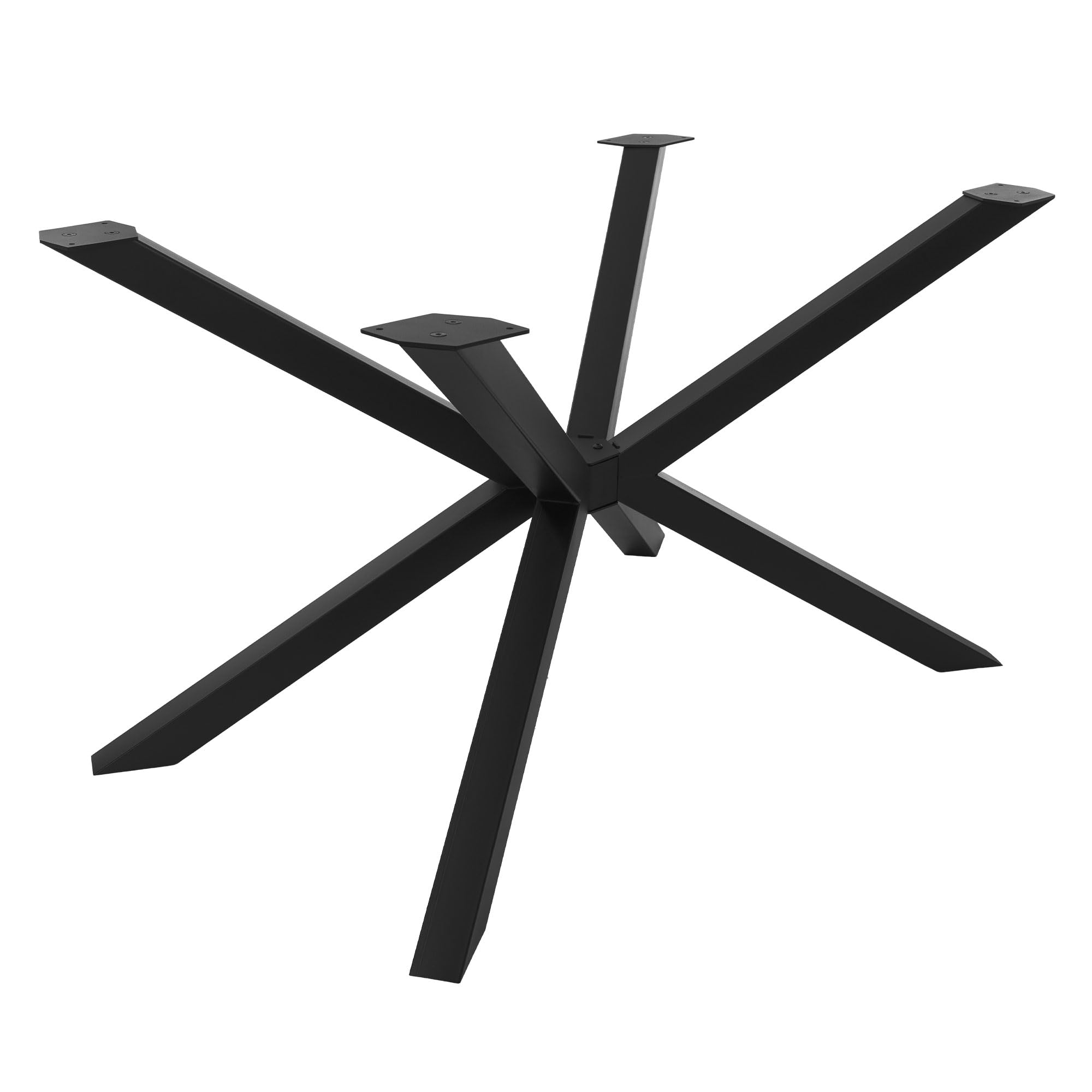 ML-Design Patas para Mesa Metálicas, Forma Spider Negras, Soporte de Mueble para Comedor y Escritorio, Tipo Araña en Acero, 20x78x72 cm, Uso Exterior Resistentes a la Intemperie, Regulables en Altura