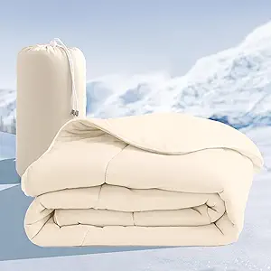 Cooling Blankets for Hot Sleepers - Summer Blanket Thin Lightweight Breathable Soft Double Side with Bag for Travel, Cooling Comforter for Couch Sofa, Keep Cool for Night Sweats (Beige 50x60