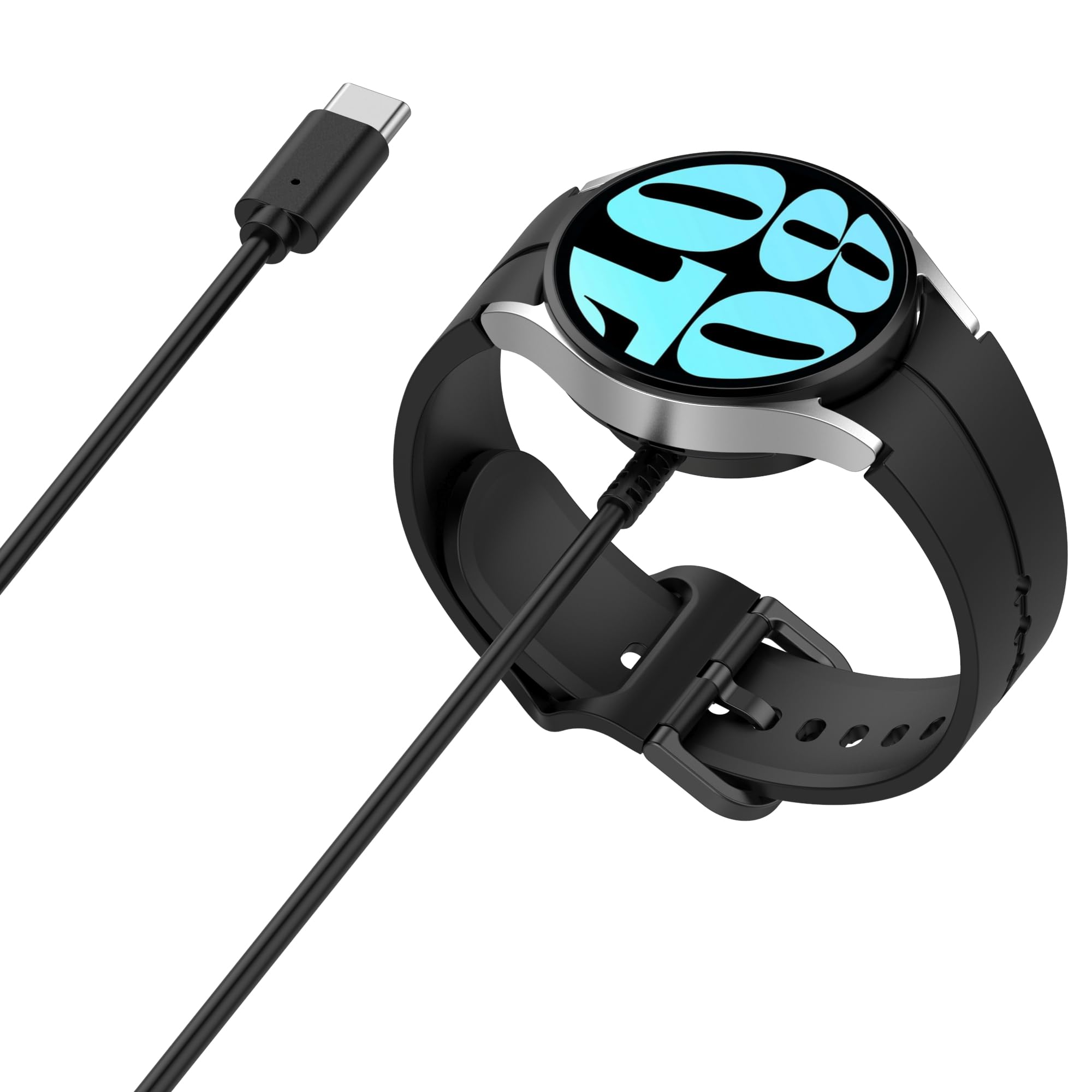 FitTurn Type C Charger for Samsung Galaxy Watch 6, 6 classic,watch5,5 pro,watch 4 for Men Women 3.3ft/100cm Replacement Type C Charger Charging Clip Cable Base Data Sync for Galaxy Watch 6