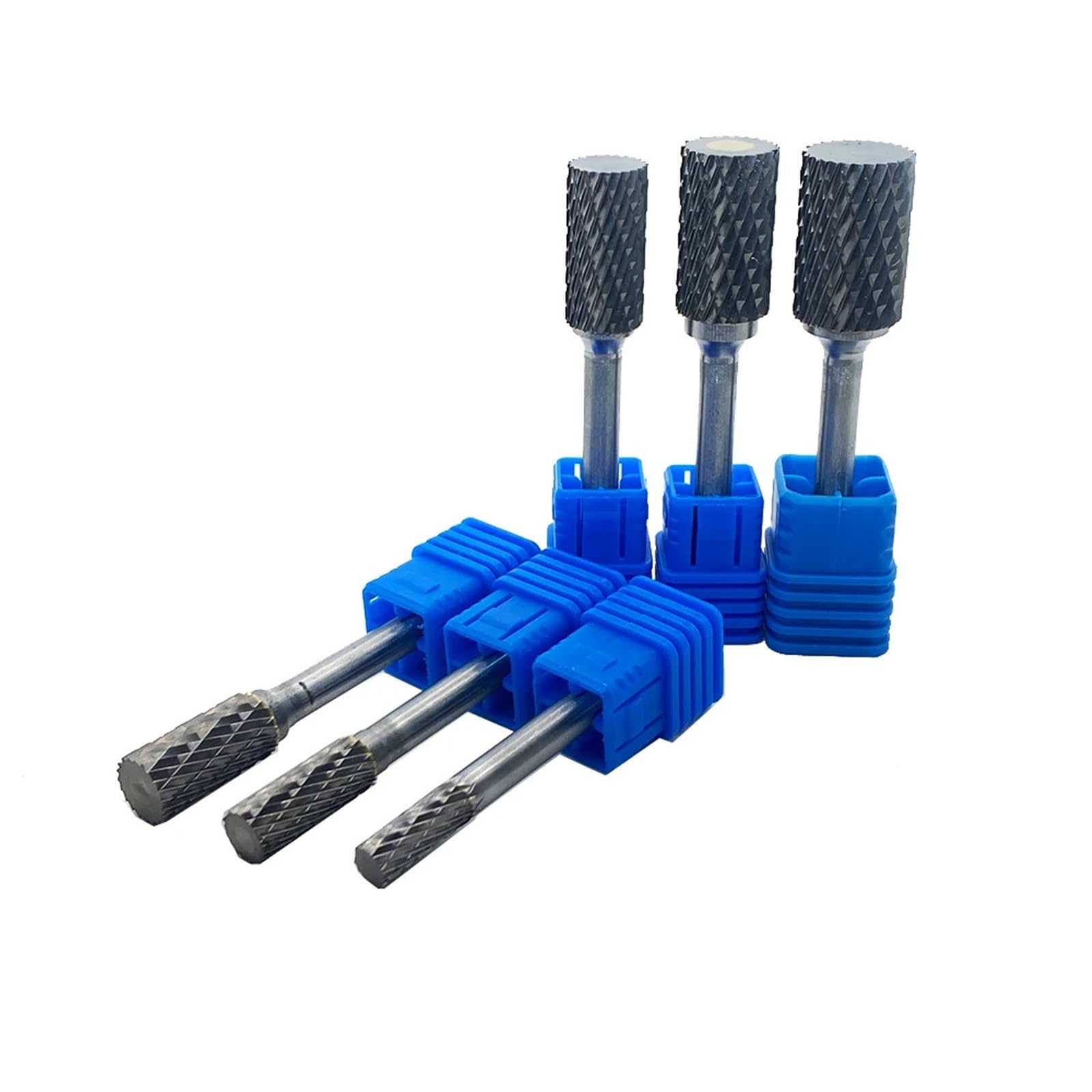 Głowica typu AX 6 mm z węglika wolframu, obrotowy pilnik, frezowanie, rzeźba, punkt bitowy, szlifierka matrycowa, narzędzia ścierne do metalu (6 szt. (AX06-16))