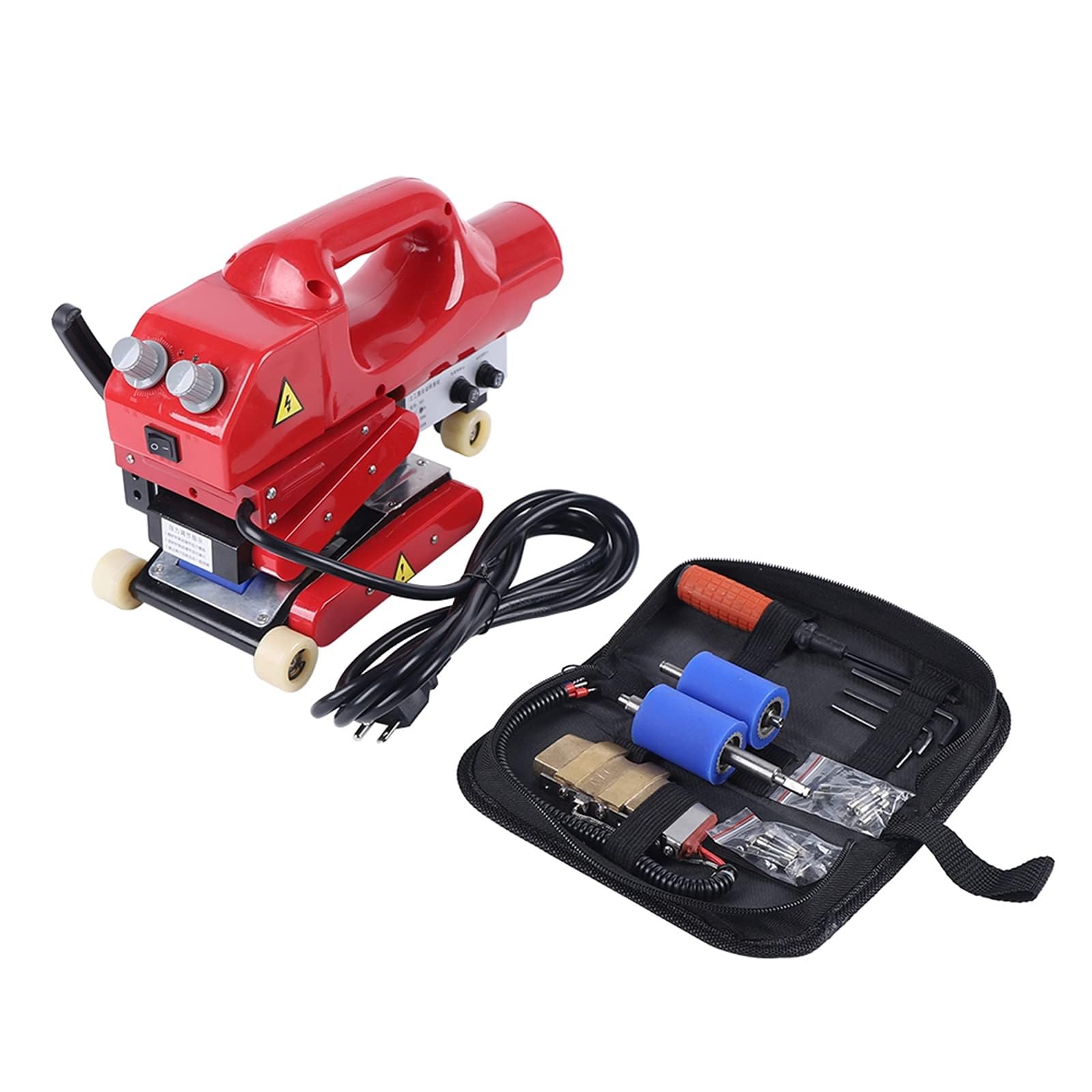 Zgrzewarka klinowa 800 W, automatyczna spawarka do tworzyw sztucznych do uszczelniania geomembrany PVC, EVA, PE, HDPE, PP, prędkość 0,5-5 m/min, wydajne narzędzie spawalnicze