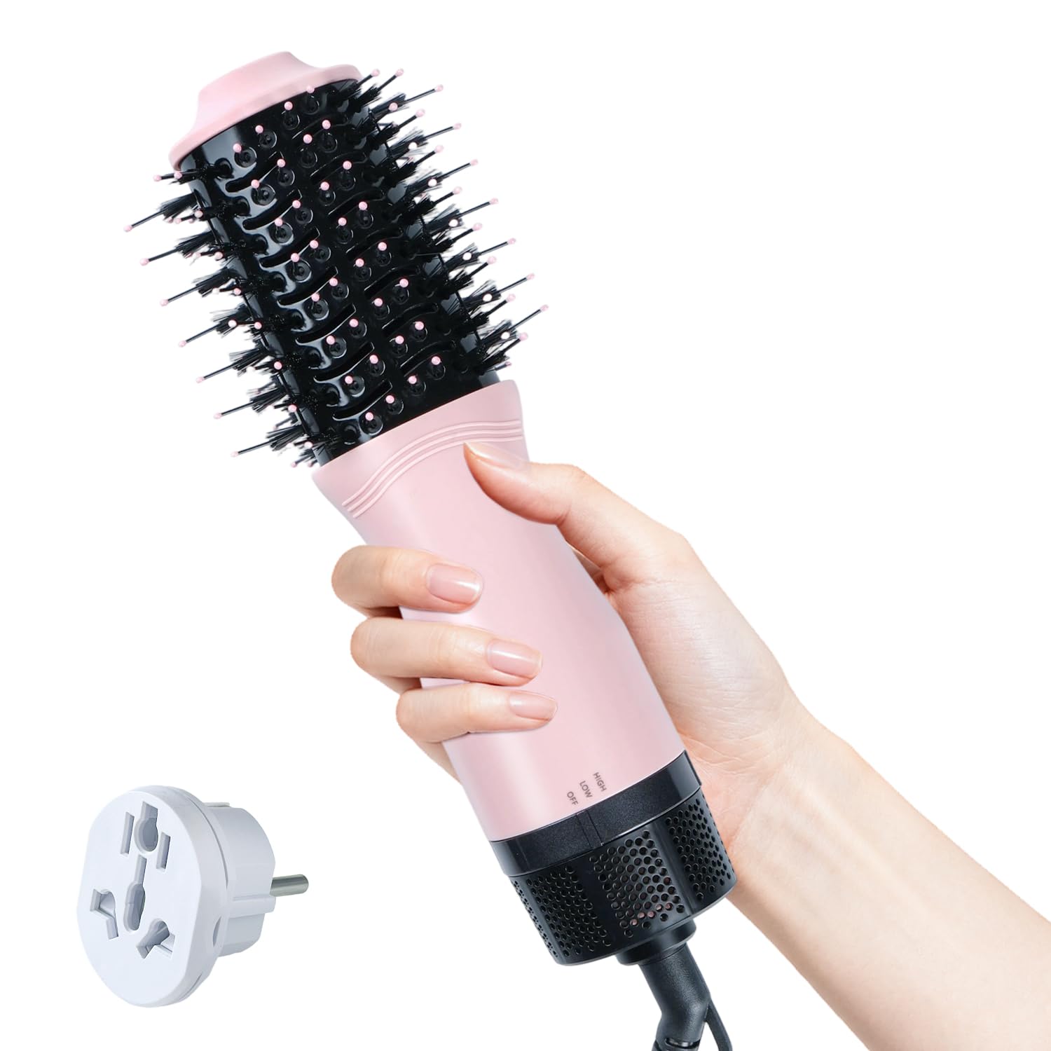 Mini Travel Hair Dryer Brush, 2 Inch Oval Ceramic Hot Air Brush
