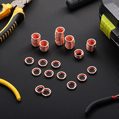 Image of Mudder 200 Pieces Oil Drain Plug Gasket Washer Seal 12mm Crush Washer Aluminum Engine Oil Crush Washers Compatible with Infiniti Part 11026-ja00a