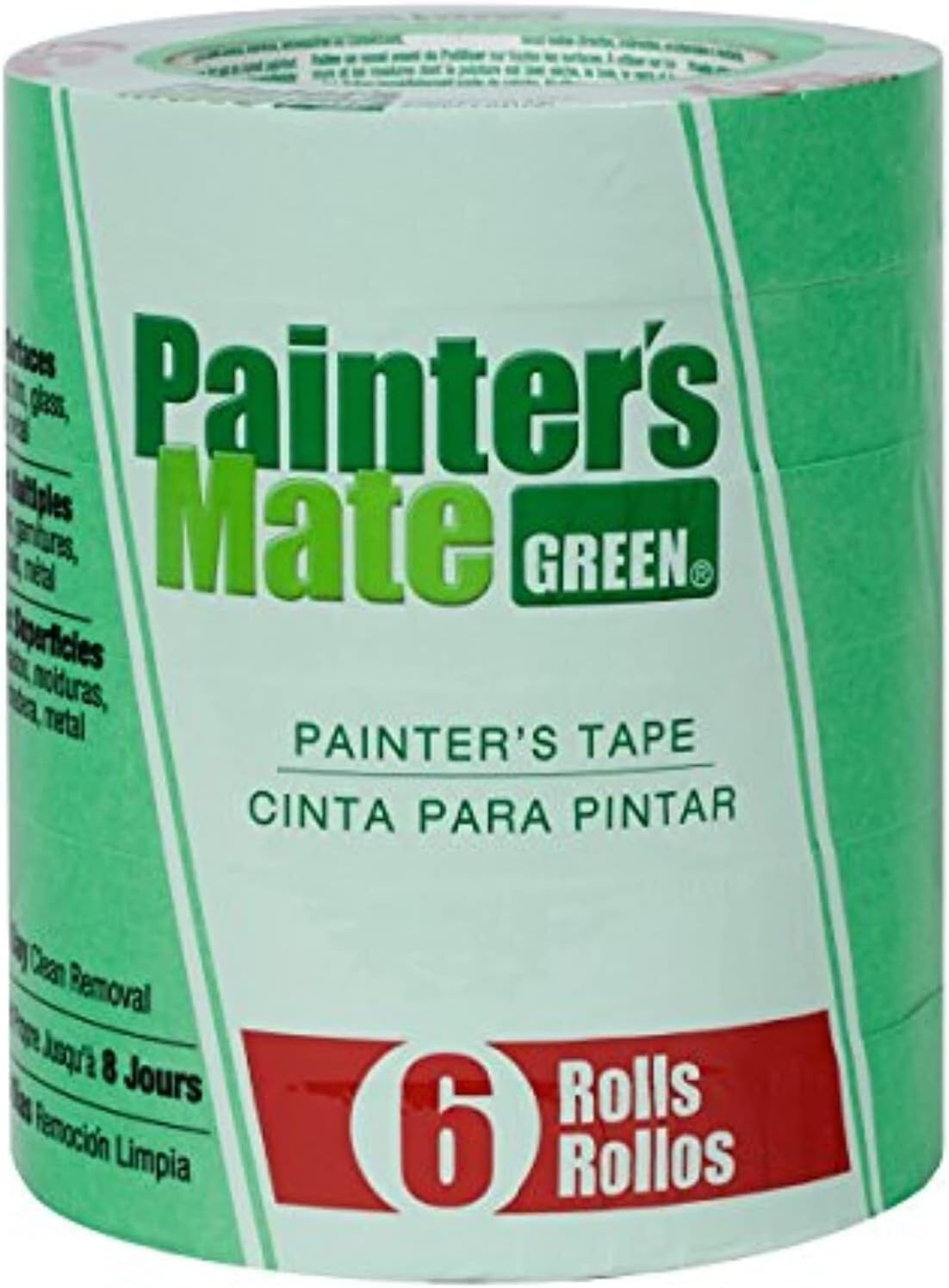 Painter's Mate 668840 Green 8Day Painting Tape, 0.94Inch by 60Yard