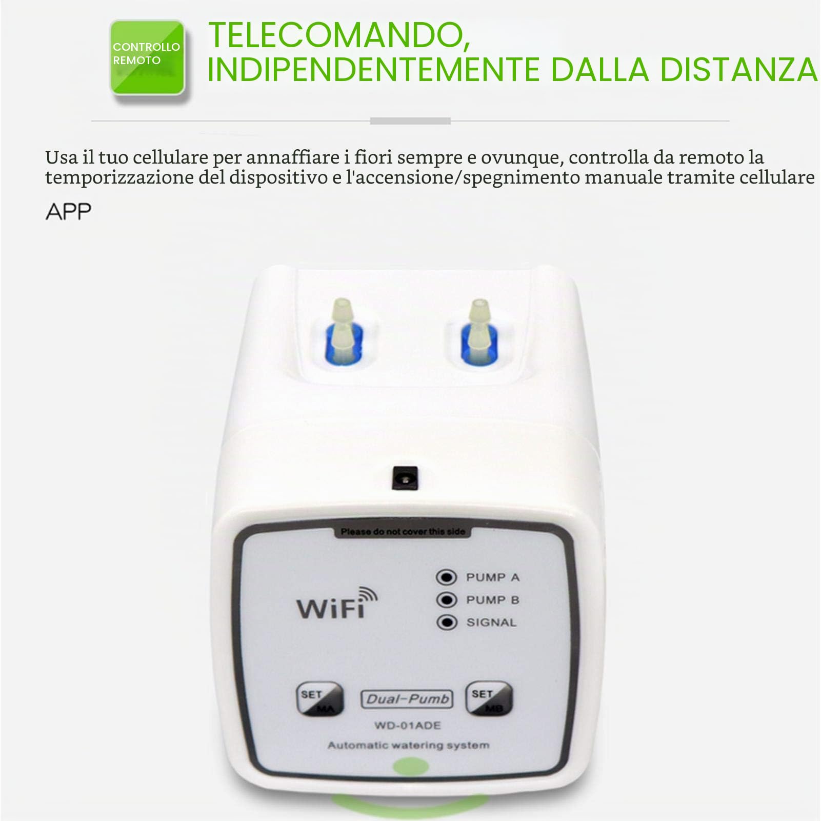 Sistema di Irrigazione Automatico WiFi Fai Da Te Con Timer - Set di 15 m per 20 Piante in Vaso - Irrigazione a Goccia USB per Interni