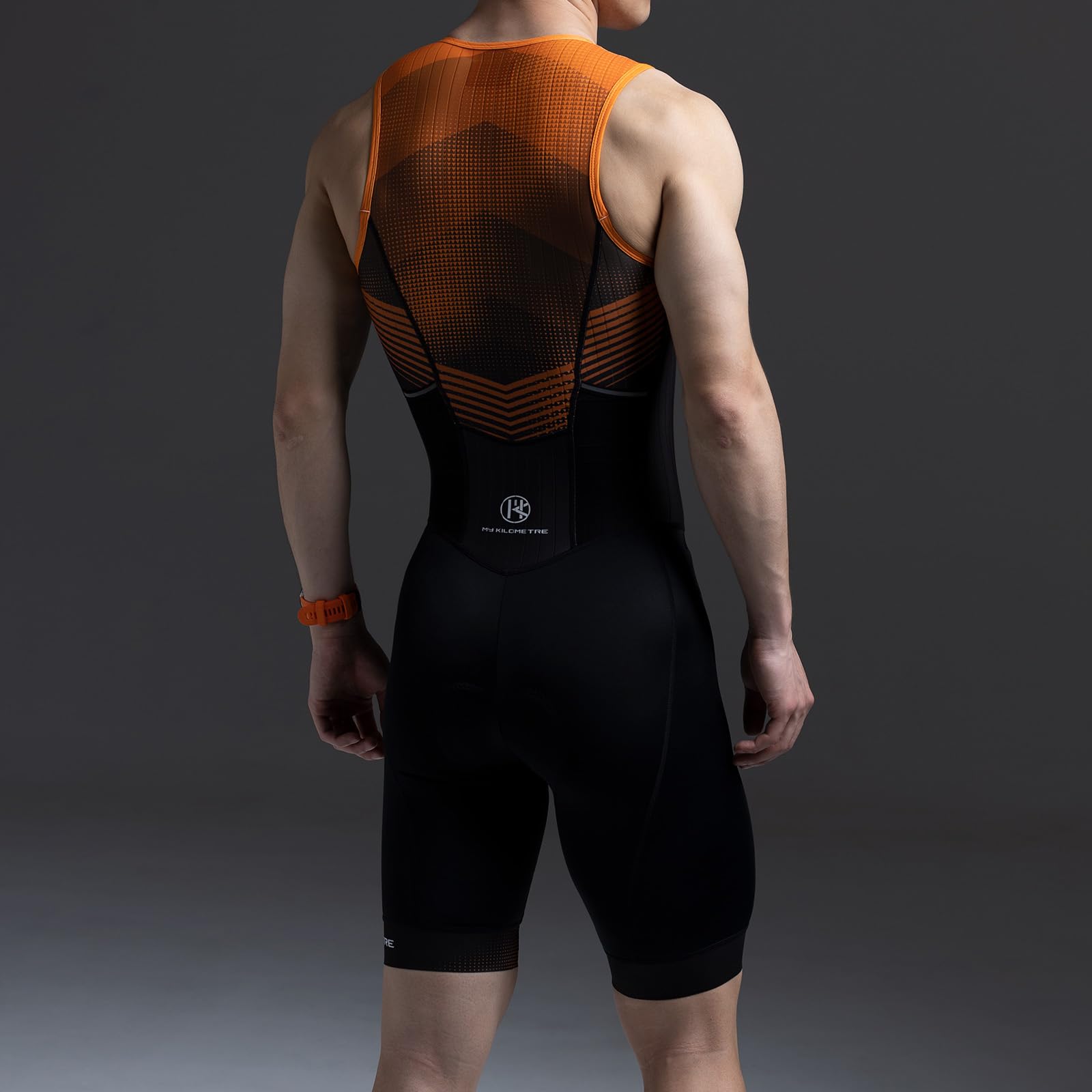 MY KILOMETRE Traje de Triatlón para Hombre Sin Mangas - Trisuit Transpirable y de Secado Rápido con Bolsillo Trasero para Competición y Entrenamiento UPF 50+