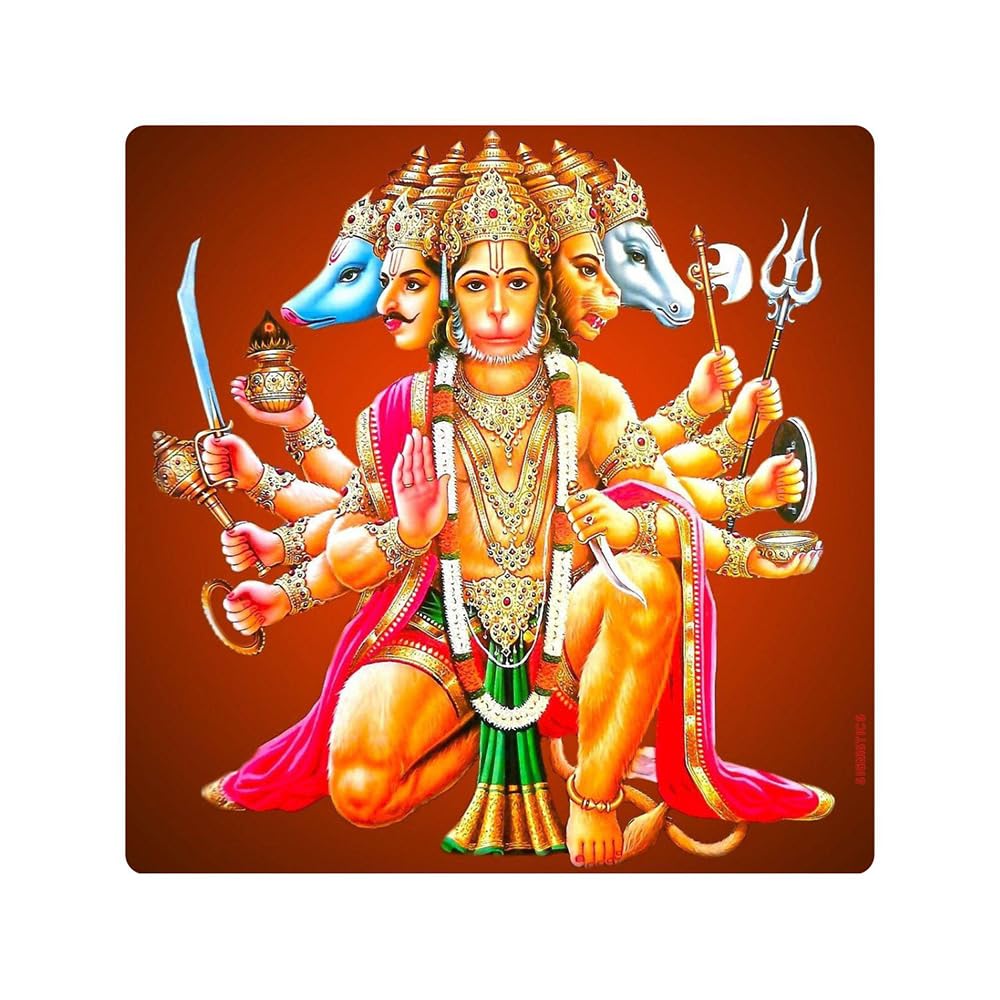 Panchmukhi Hanuman Sticker - Home Decor -6 Panchmukhi Hanuman Sticker - Home Decor -6