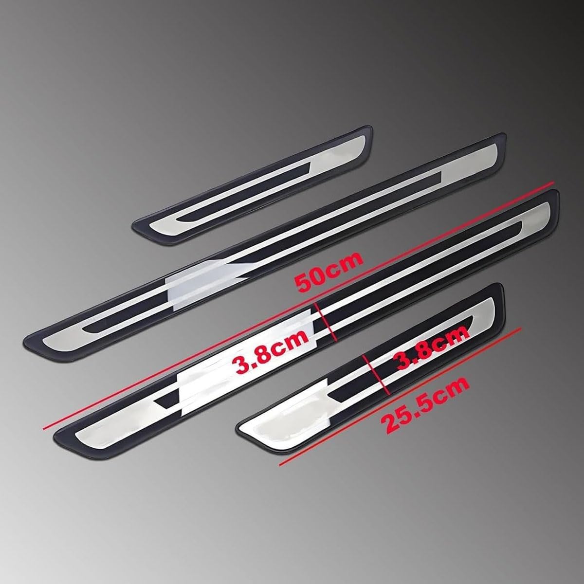 4 Piezas Protectores Umbral Puerta Coche para Subaru Crosstrek 2025 2024 2023, Material de Acero Inoxidable Decoración para Estribos Protector Coche,B/Silver