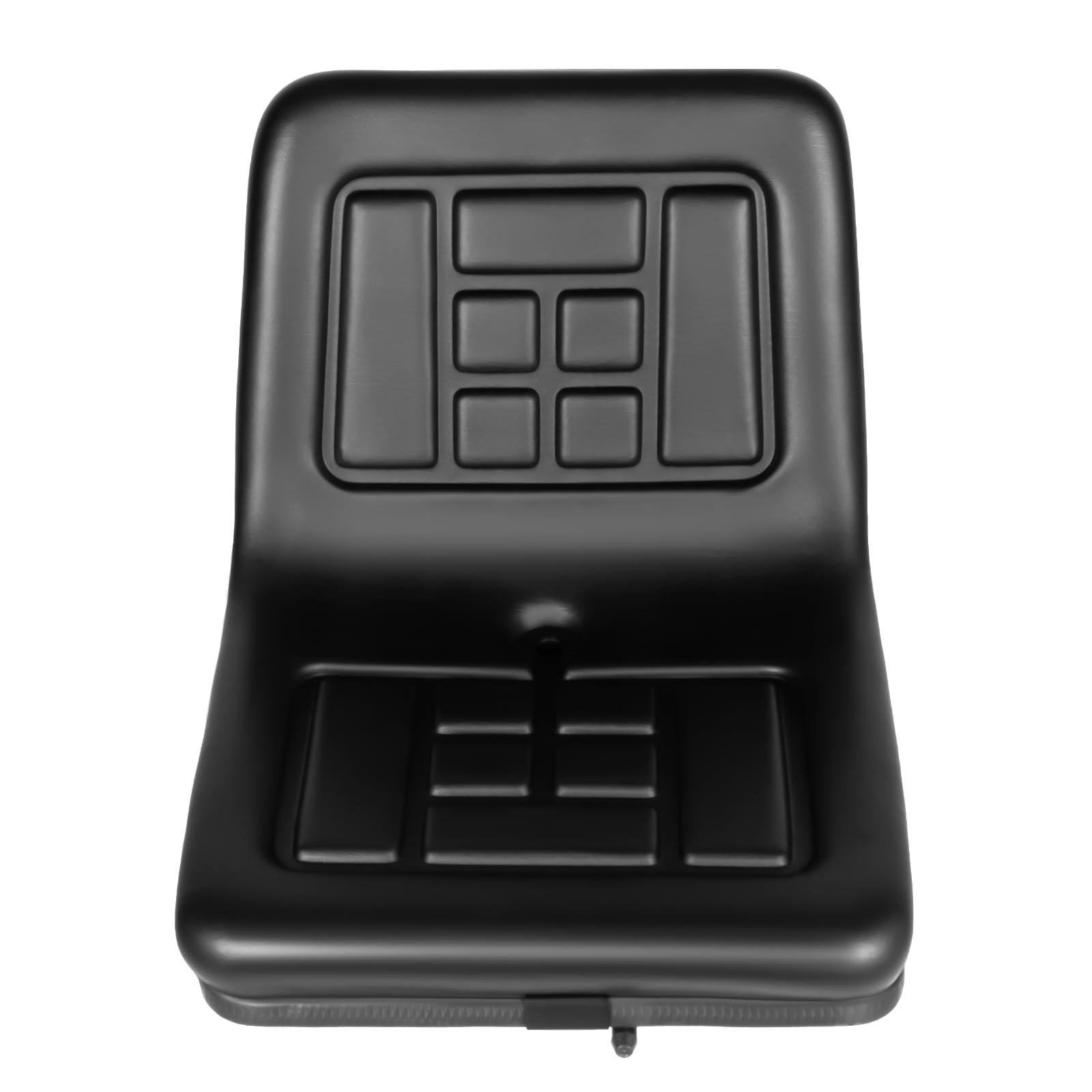 MINRS Universal Traktorsitz mit Rückenlehne, PVC-Leder, wasserdicht, schwarz, passend für Traktor, Gabelstapler, Bagger, Rasenmäher und Kippmulde