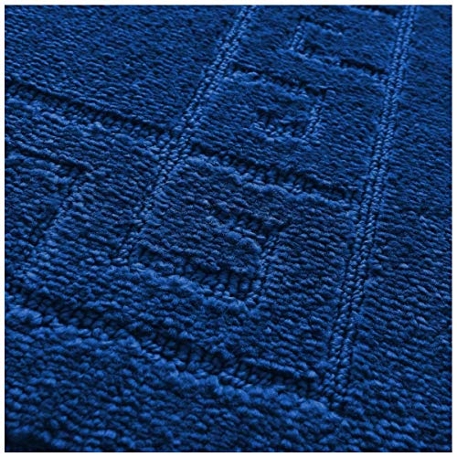 GAVENO CAVAILIA Ultra Plush 2 Piece Greek Bath Mat Anti Slip Pedestal Set, Extra Absorbent 100% Polypropylene Bathroom Toilet Rug, Regular (50x80, 50x40 cm), Royal Blue