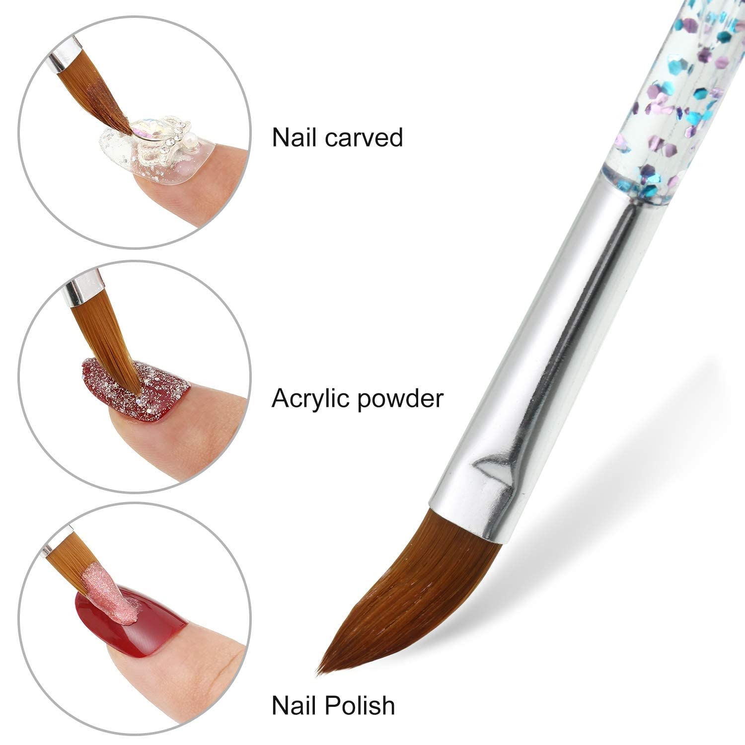 N/A 5 PZ/SET Pennello per Unghie Nuova Incisione Punteggiatura Disegno Pittura Gel Intaglio Penna Acrilico Bellezza Unghie artistiche Manicure WolFums