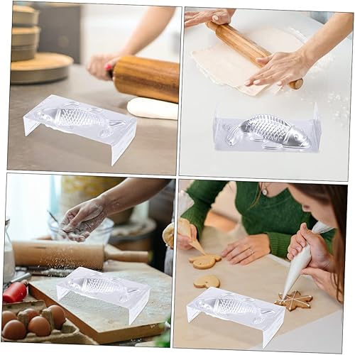 Miniatura 2 de HOLIDYOYO Molde de pescado de gelatina de caramelo, platos esmaltados para galletas, Molde de para resina, suministros de fiesta de Navidad, molde