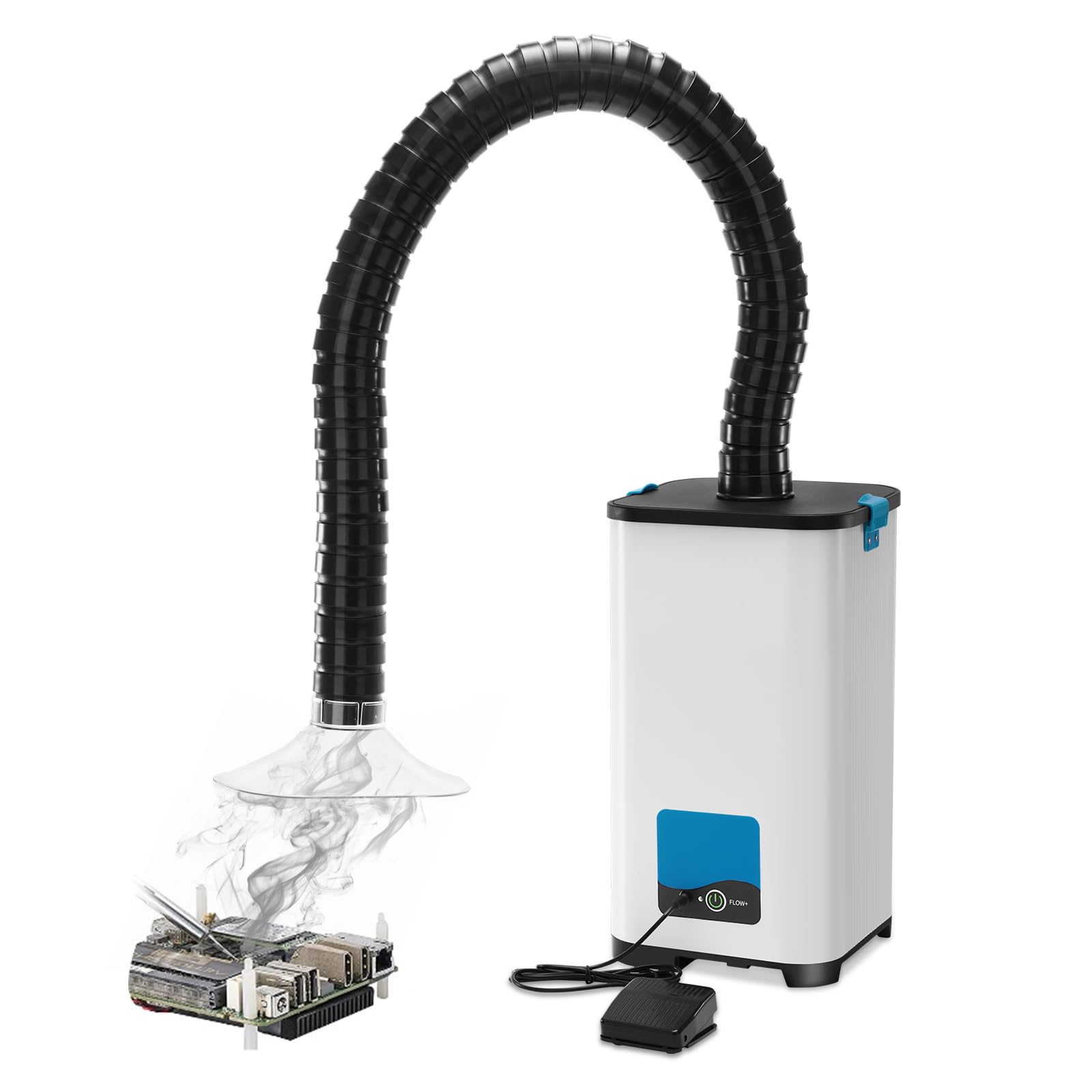 Extractor de Humos de Soldadura, Purificador y Absorbedor con Succión Fuerte de 130 W, Ajuste de 3 Velocidades 260 m³/h