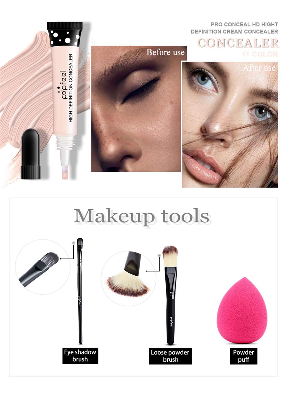27 Piezas Juego de Maquillaje Set Estuche de Maquillaje Paleta Kit - Belleza Cosmético de Caja Belleza Juego de Regalos pour Ojo, Cara, Labio y Ceja Make-up