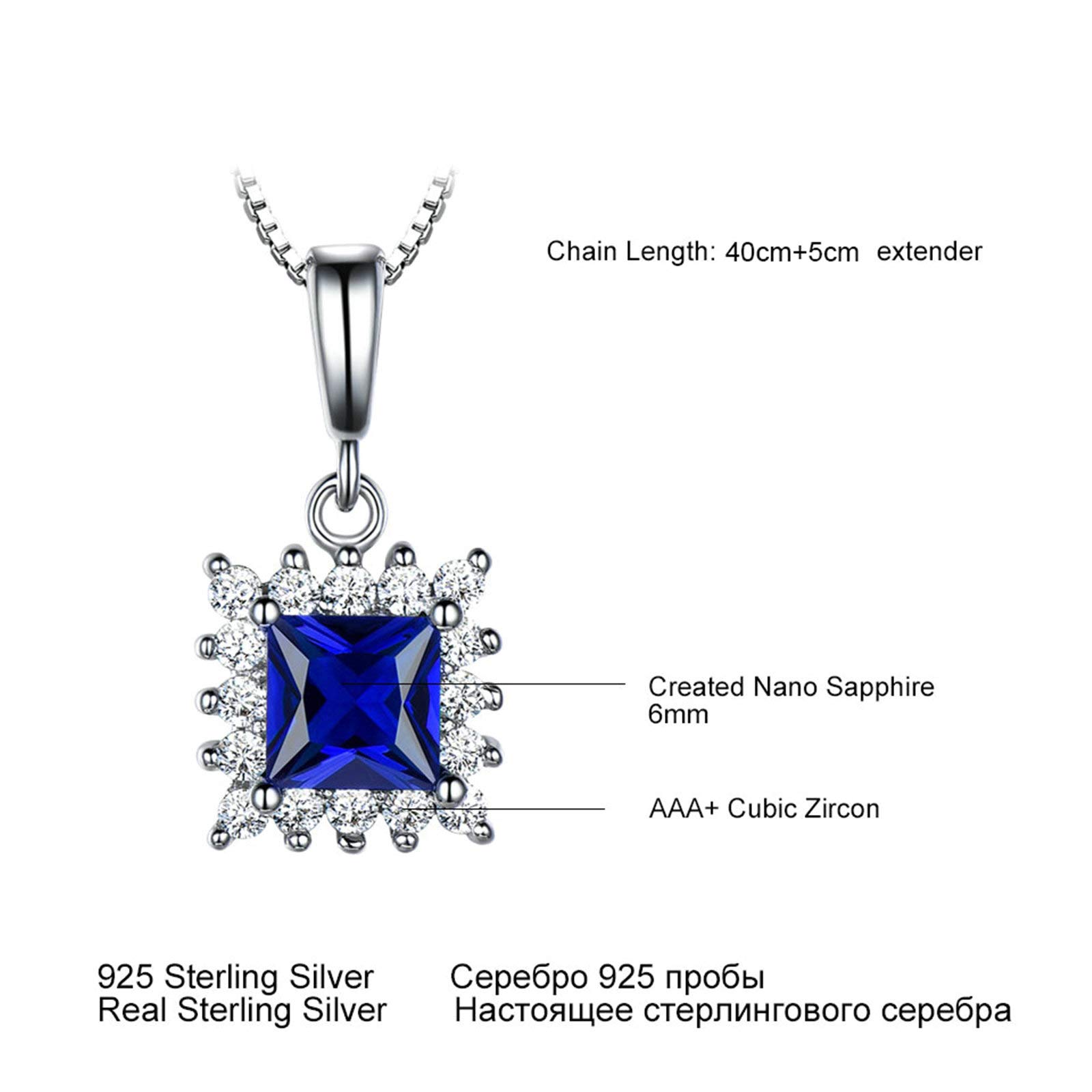 Collana Donna, Orecchini in Argento Sterling 925 da Donna Quadrato in Argento 925 Set Orecchini E Collane per Donna Donna Zirconia Cubica Verde