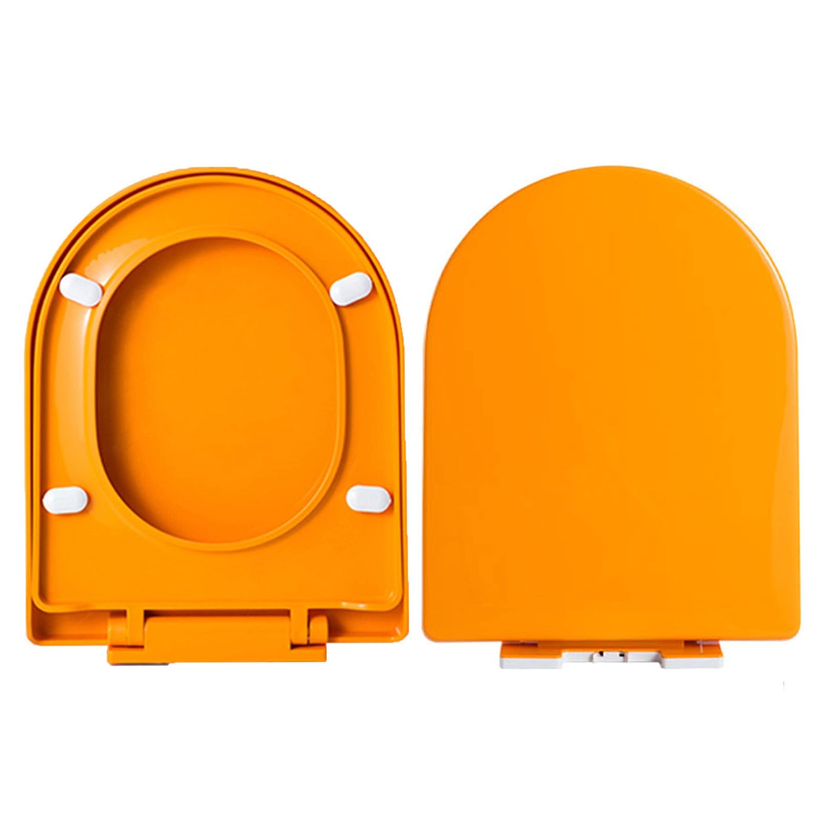 Dxpsxjl Orange Ergonomic Toilet Seat, Variable, Lightweight, Durable, Portable, User-Friendly, Compact, Soft, Close, Quick, Release, Adjustable, Hinges