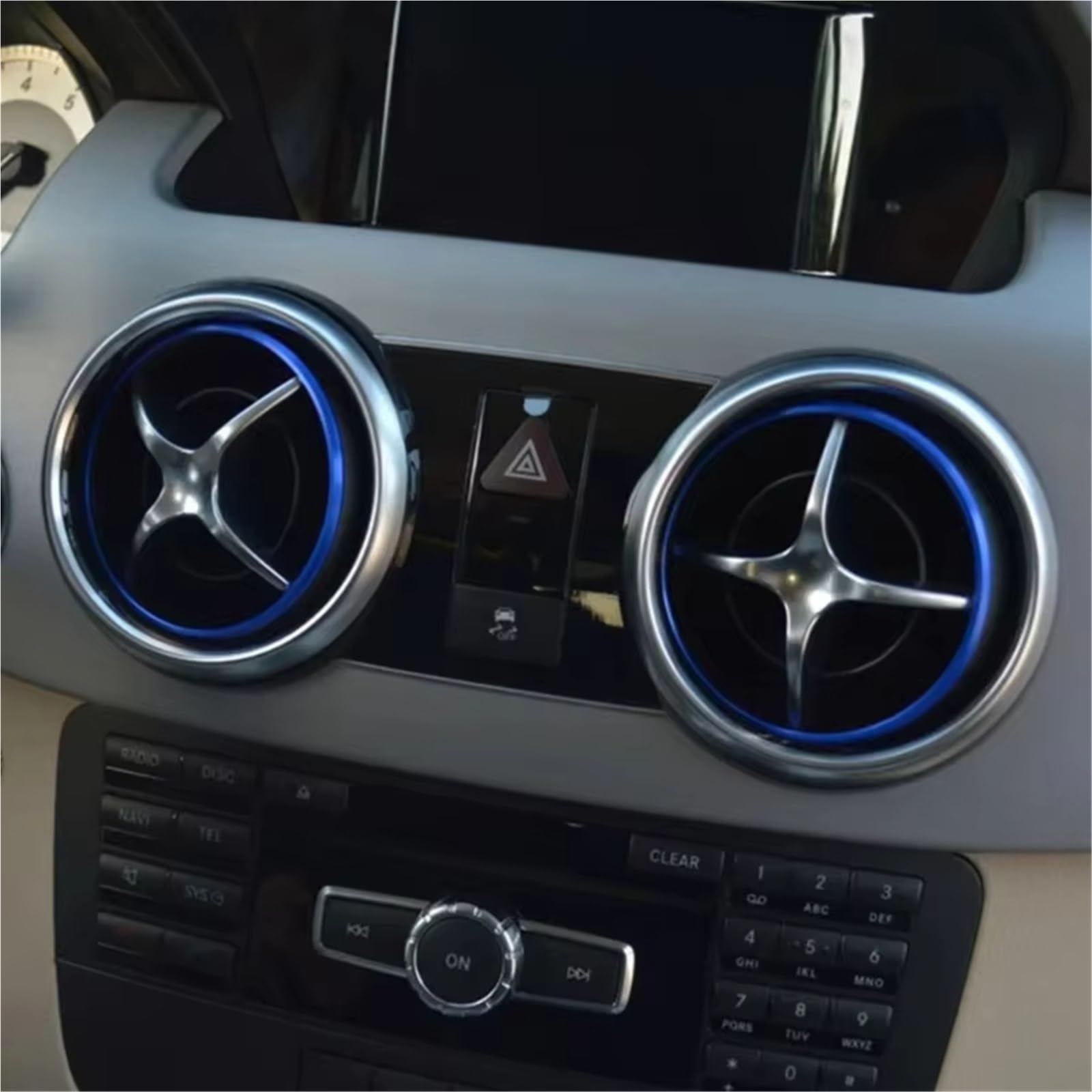 Compatible Con Benz Para SLK 250 R172 2011 2012 2013 2014 2015 Coche Central AC Aire Acondicionado Salida Anillo De Ventilación Ajuste Interior