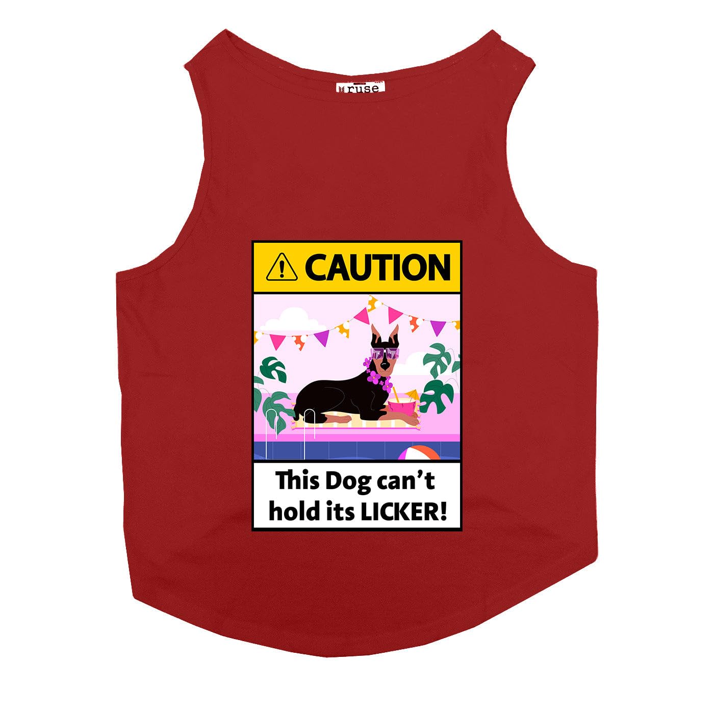 Ruse Cant Hold The Licker Printed Dog Round Neck Sleeveless Vest Tank T-Shirt/Tees Apparel/Clothes/Tees Gift For Dogs (Red/L (Desi/Stray, Doberman Etc.), 1 Count (B0C9PYZJ3R) Amazon Price History, Amazon Price Tracker