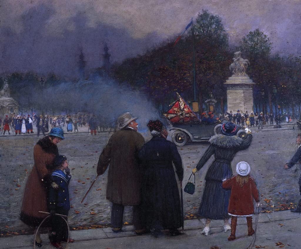Impression d'art Jean Beraud drapeau allemand Invalides 60x90