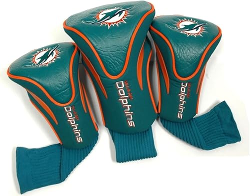 Vista 25 de Team Golf NFL Numeradas 1, 3 y X, se adapta a drivers de gran tamaño, utility, rescue y clubes de fairway, forrado de terciopelo para protección