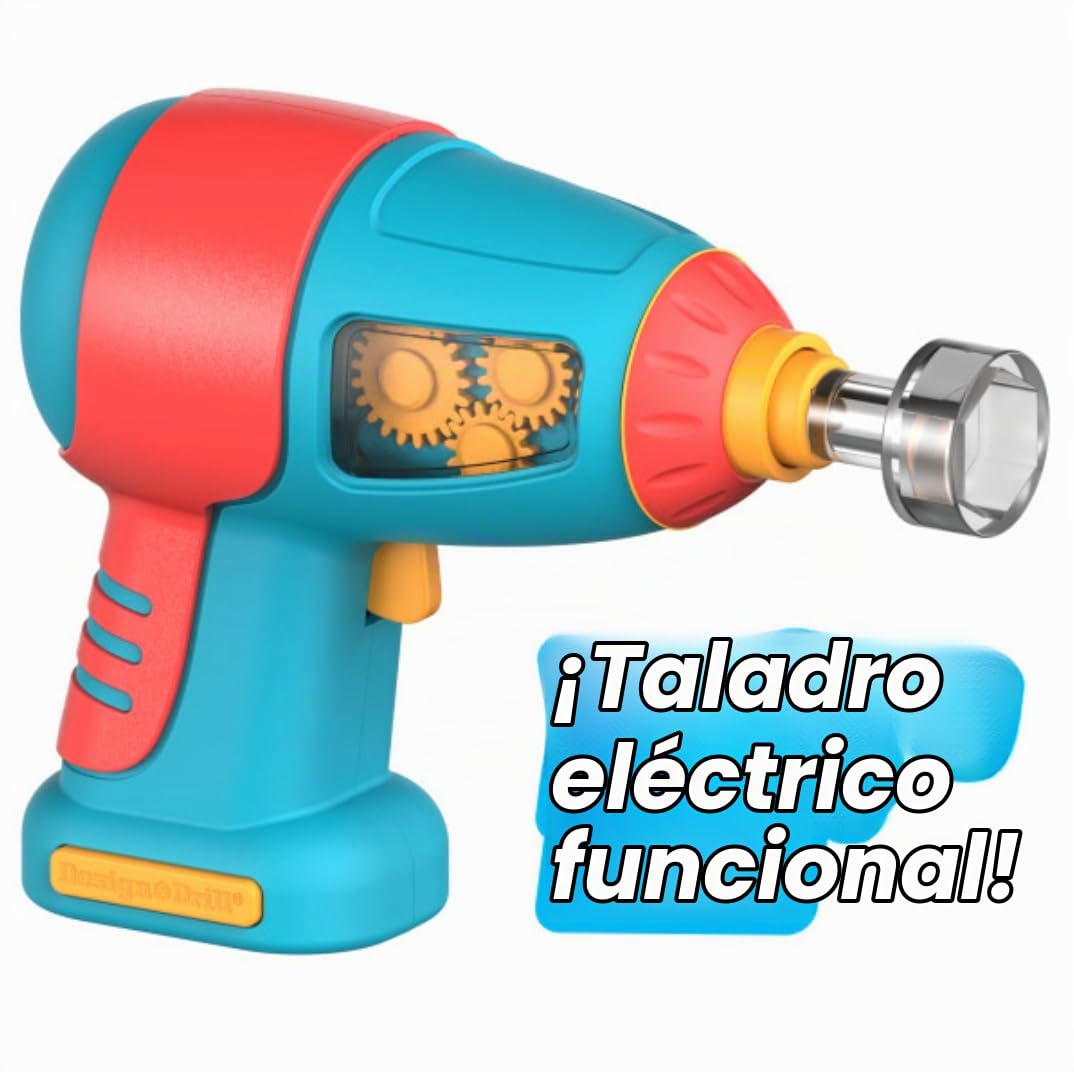 Learning Resources Coche de Bomberos con Figuras atornillables Bolt Buddies de Design & Drill, Juguete de construcción para desarrollar la motricidad Fina