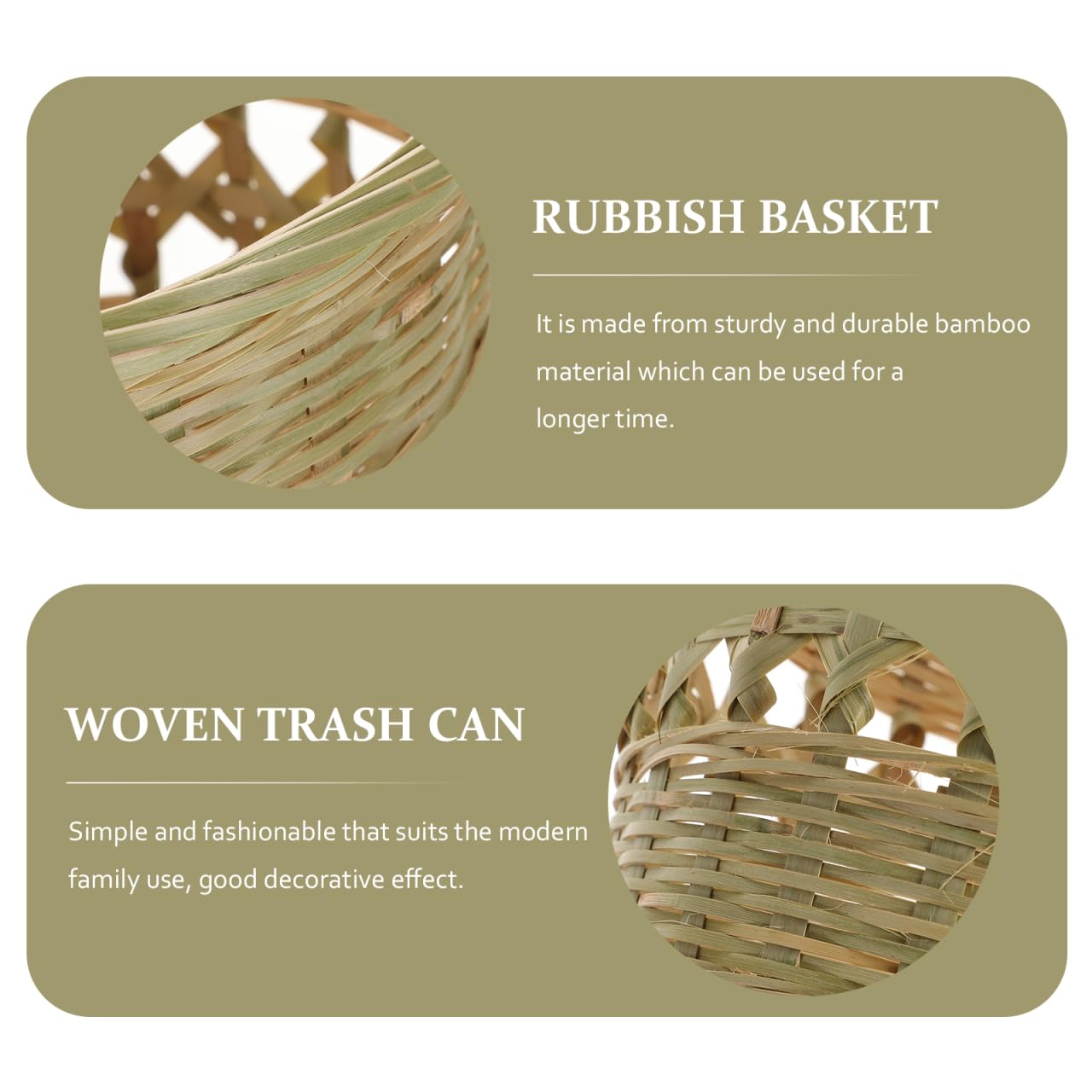 Retro Woven Storage Decor Manual Woven Wood Sundries Basket Accessories