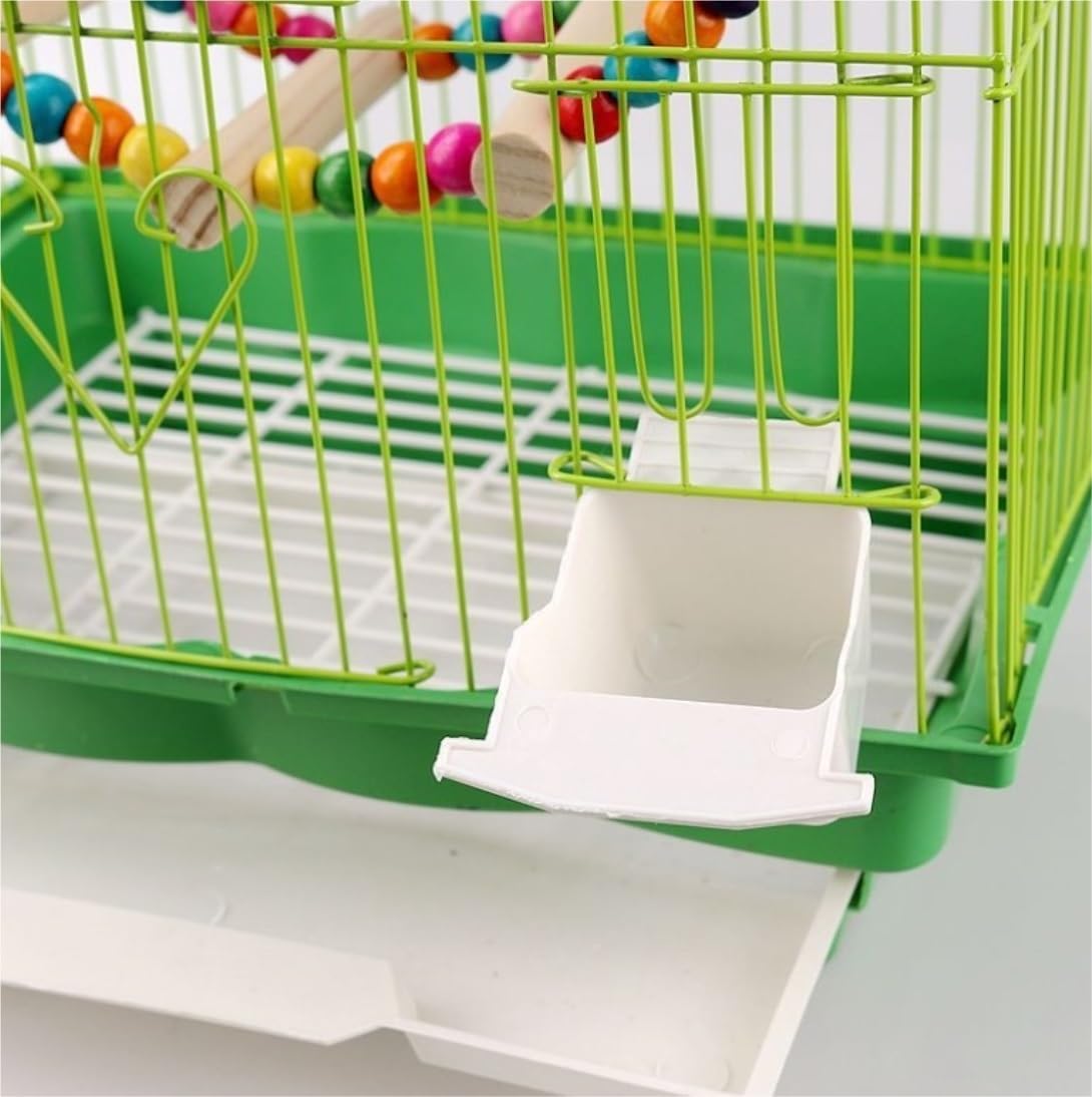 Jaula para Periquitos Jaula De Hierro para Pájaros, Jaula Transportadora De Viaje con Comedero para Loros, Conures, Lovebird, Cacatúa, Periquitos Jaulas para Aves(Grün)