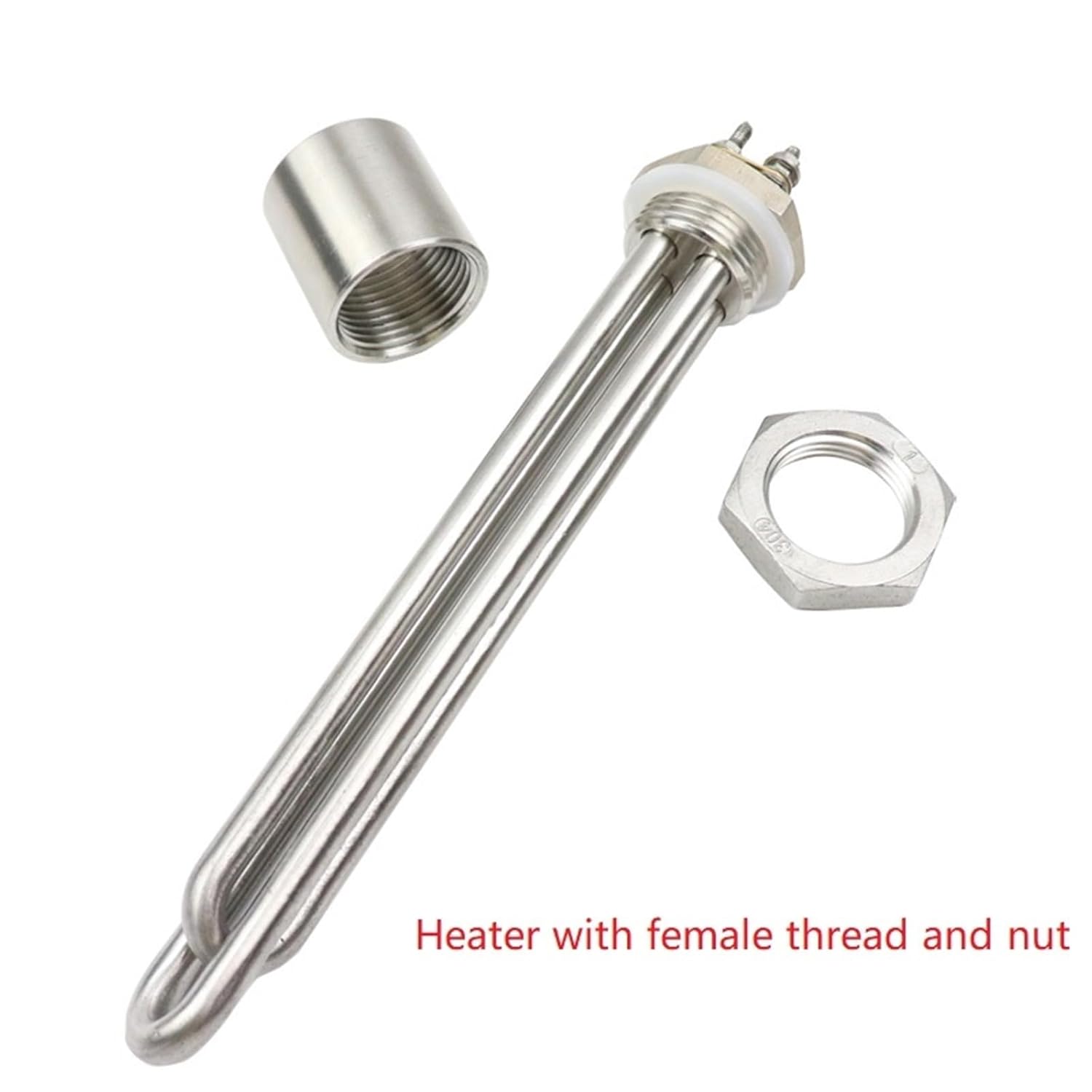 36v 1200w Water Heater Stainless Steel DN25 32mm Thread Immersion Heating Element 1Pcs(HeaterThreadnut)