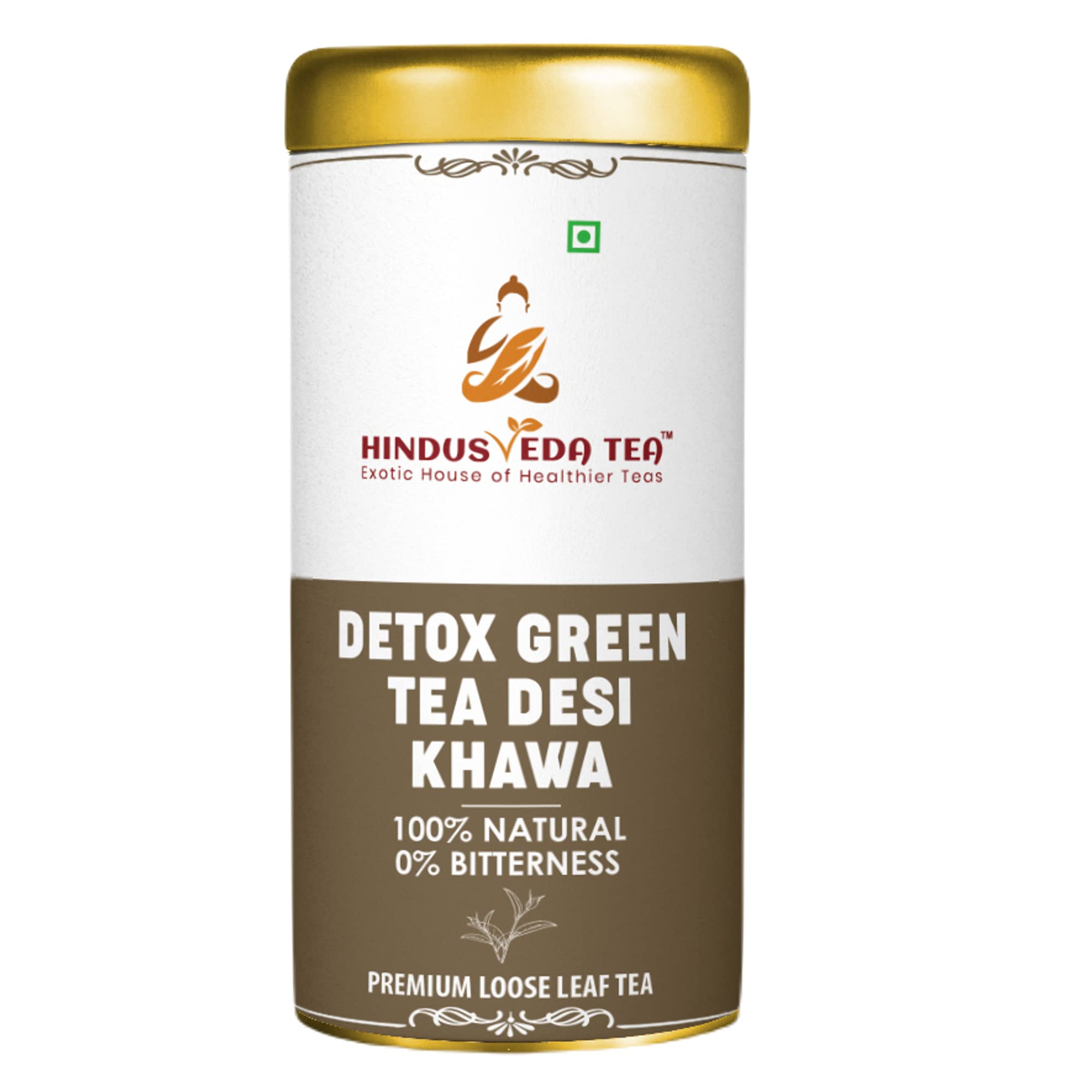 HINDUSVEDA TEA - Detox Green Tea Desi khawa (500 Gm-250 Cups) with Rock Salt, Black Pepper, Long Peeper, Ginger, Cardamom, Clove, Tulsi, Cinnamon, Licorice, And Asafoetida | Helps Cleanse Body And Support Weight Loss Management | Herbal Detox Loose L (B09V6SF9GW) Amazon Price History, Amazon Price Tracker