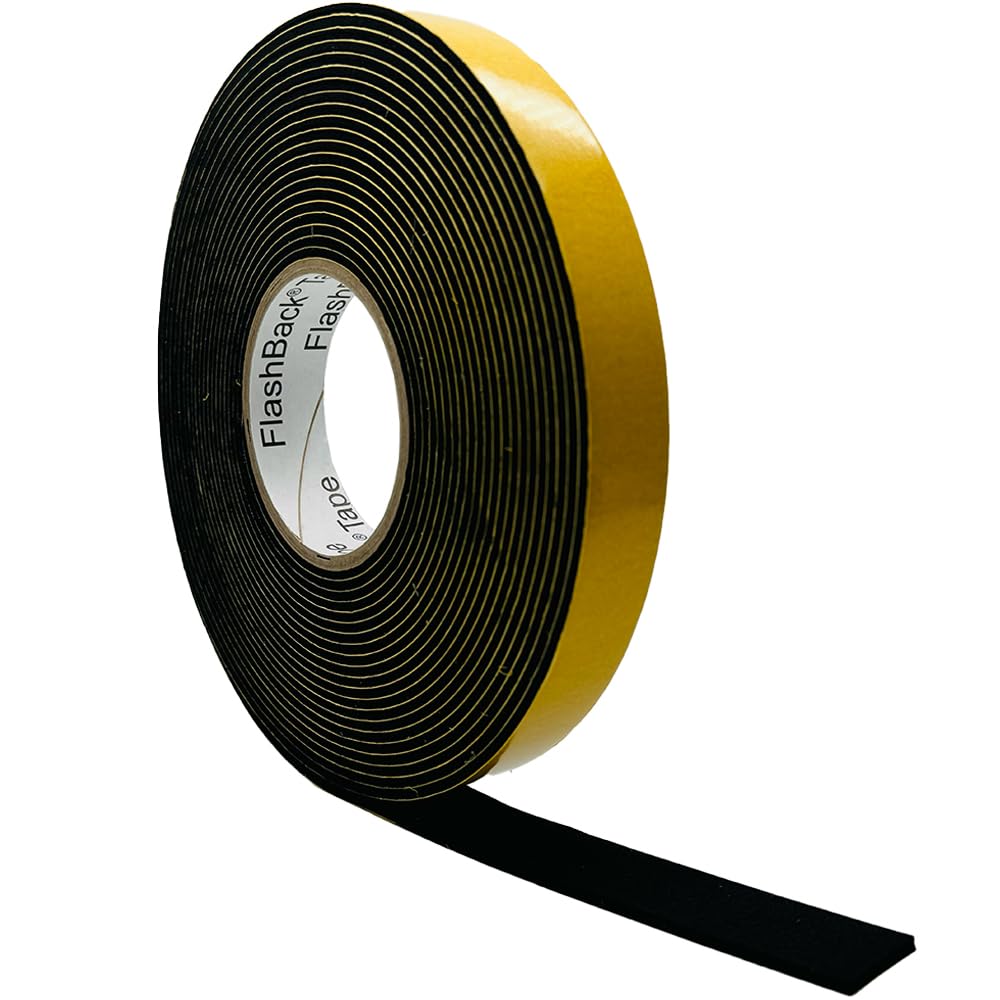 FlashBack 3mm Thick - Black Self-Adhesive EPDM Neoprene Substitute Sponge Strip (10mm wide)