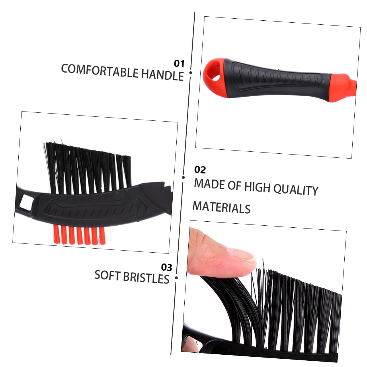 BESTonZON 3 Set Spazzole Per Pulizia Bici Utensili Per Manutenzione Resistente Con Pulitore Per Rimuovere Sporco E Grasso 2 Pezzi*3