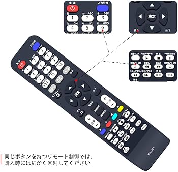 Amazon | AVTVA テレビ代用リモコン ITS FOR RM-2C1 nexxion