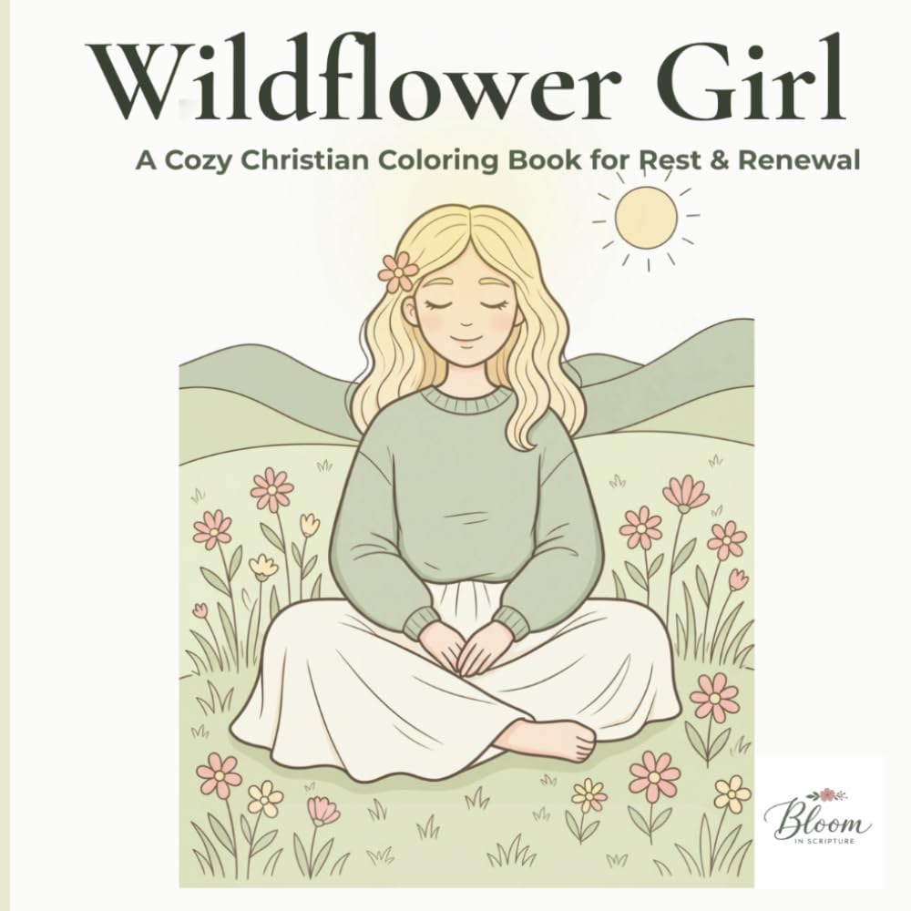 Wildflower Girl: A Cozy Christian Coloring Book for Rest & Renewal