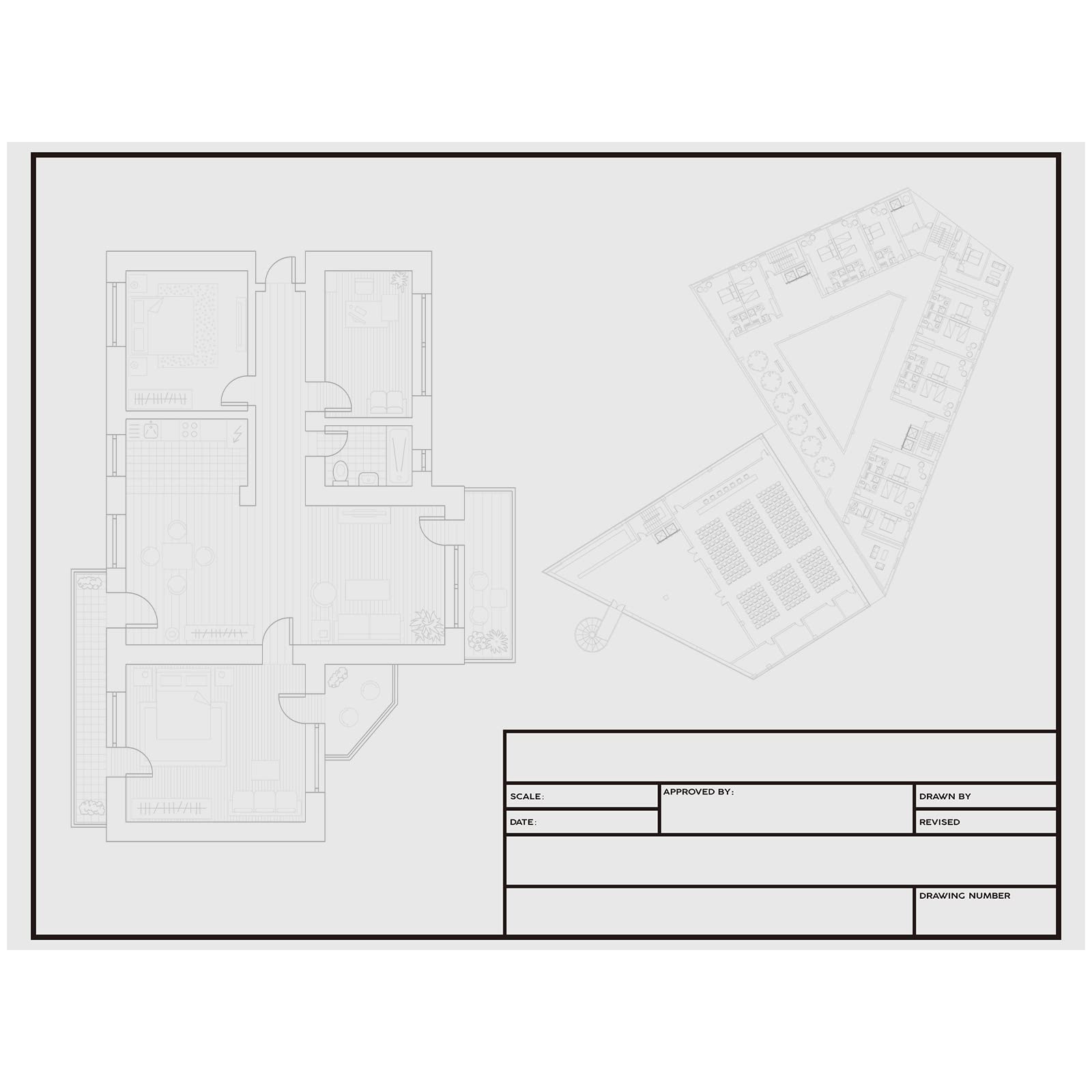 Geyee 10 Sheets Architectural Vellum Paper Translucent White Vellum Sheets Drafting Paper Rag Vellum with Border and Title Block (11 x 17 Inches)