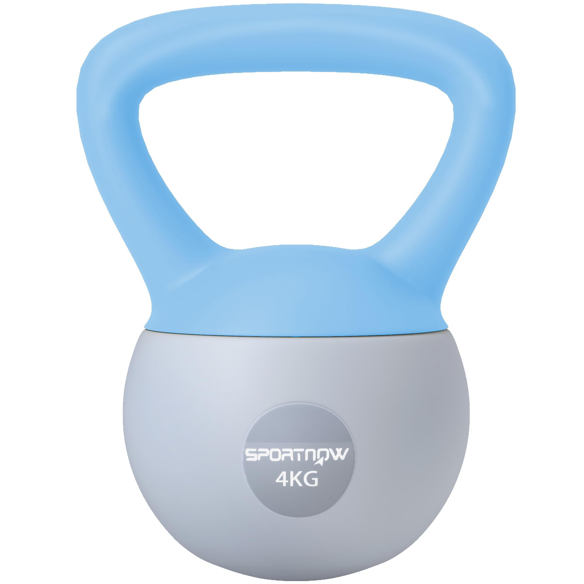 SPORTNOW 4kg Kettlebell - Soft Body - Non-Slip Handle - Light Blue