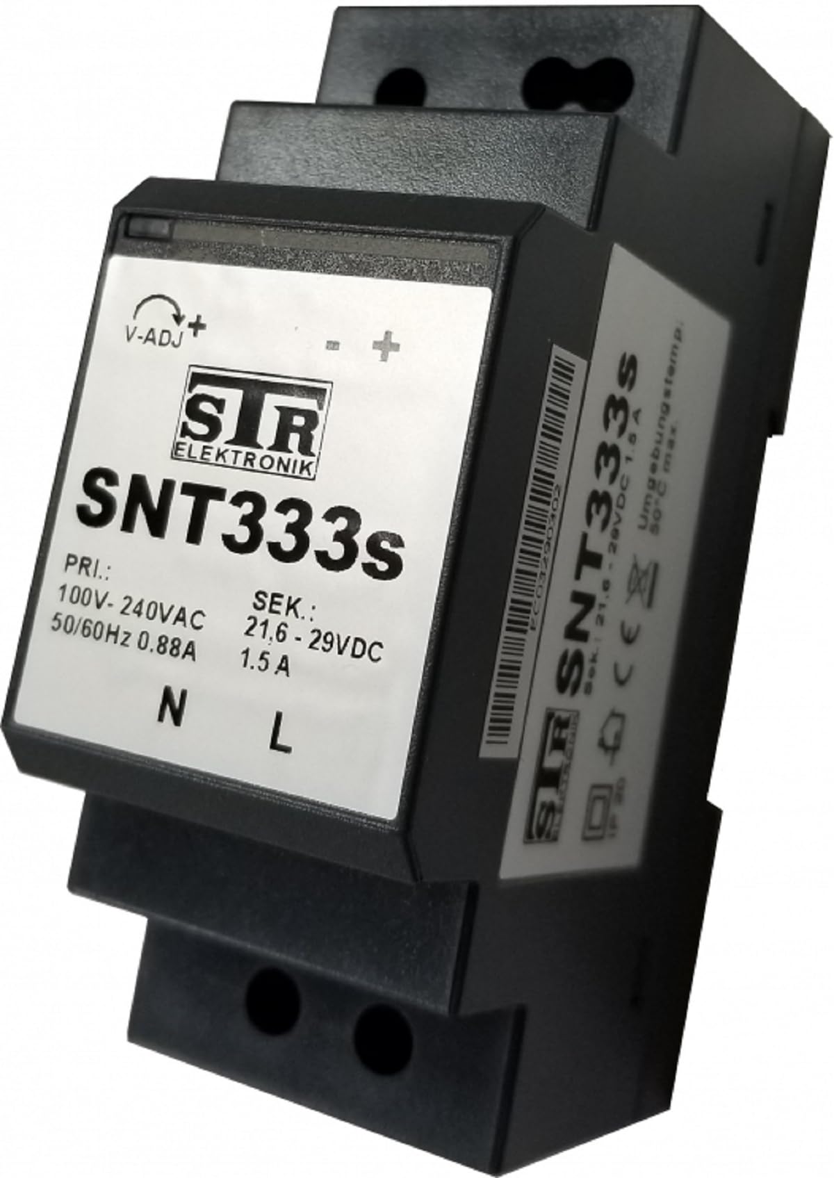 Alpha Communications SNT333S Switching Power Supply (QwikBUS Series); Used to Power The QwikBUS SP333 Unit and/or VSP333 4-Entrance Module; Operates on Safe Low-Voltage Class II WiringMount