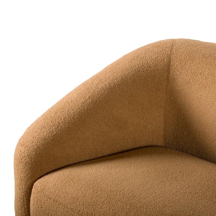 Image of Kaniel Premium Boucle Fabric Sofa for Living Room and Offices (Brown, Armchair)