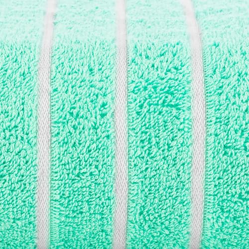 Image of Casa Copenhagen - Egyptian Cotton Ecstatic 1 Pcs Large Bath Towel (75 X 150cm) Colour : Aqua Blue