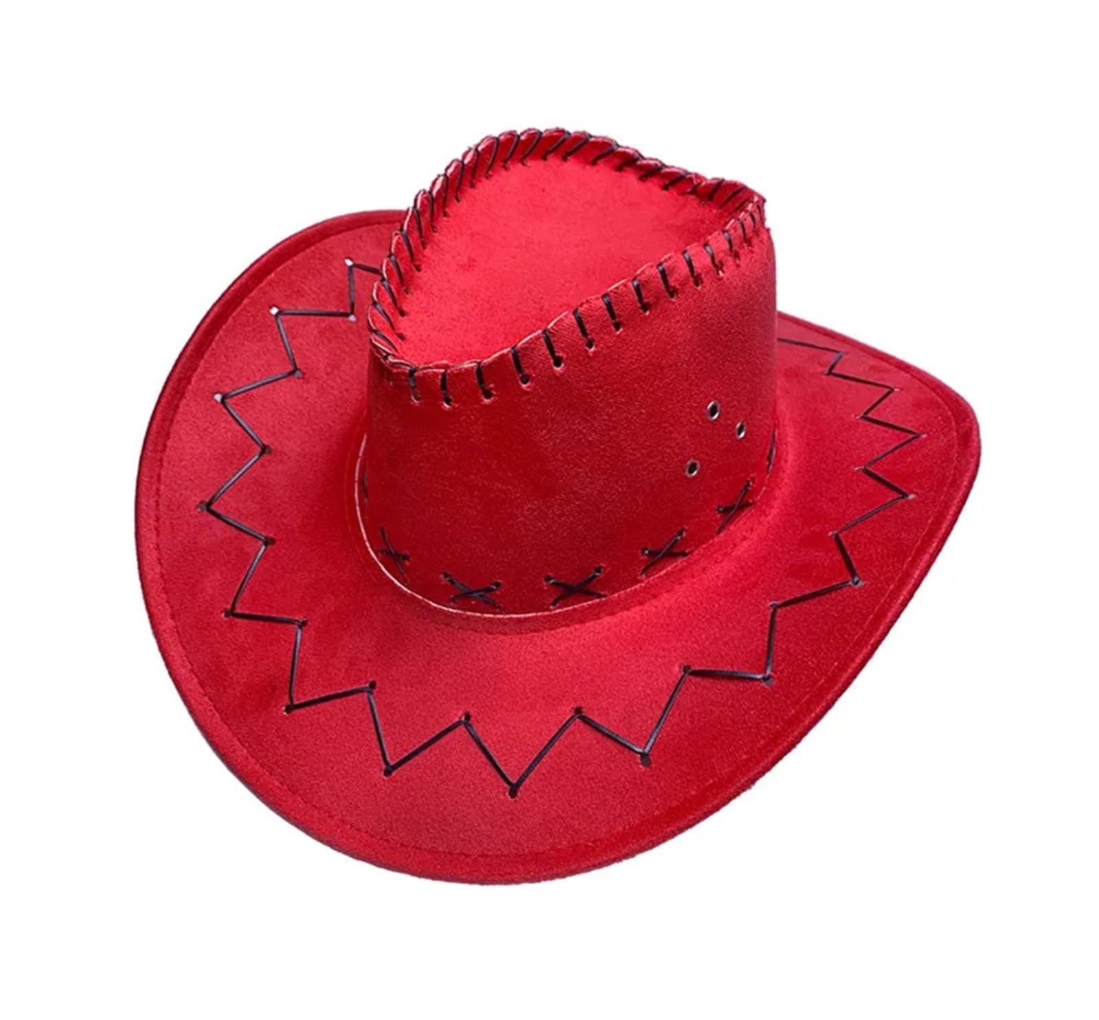 vrfvsdasAAS cowboy hat, For Men And Women Outdoor Use Large Brim Water Droplet Sunscreen Hat Western Cowboy(Red)