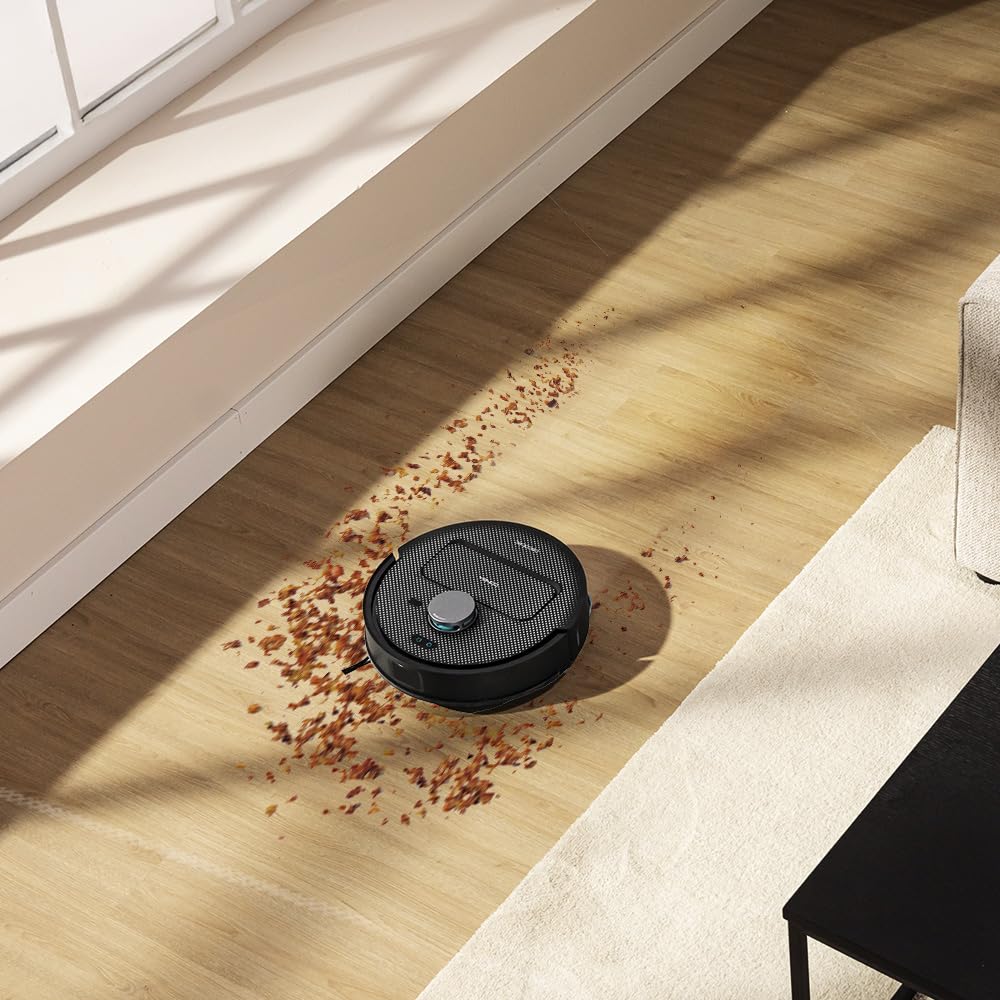 Cecotec Conga X50 Staubsauger  und Bodenwischroboter mit selbstentleerender Basis, 15000 Pa, 4 in 1 Basis, Lasertechnologie, rotierende Wischmoppen, Seitenbürste, App und Bluetooth