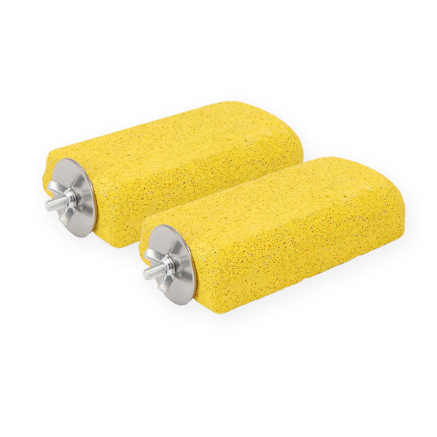 Hypeety 2PCS Bird Calcium Teeth Mouth Molar Grinding Stone Hamster Grinding Stone Chew Toy Perch Stand for Parrot Budgies Chinchilla Squirrel Hamster