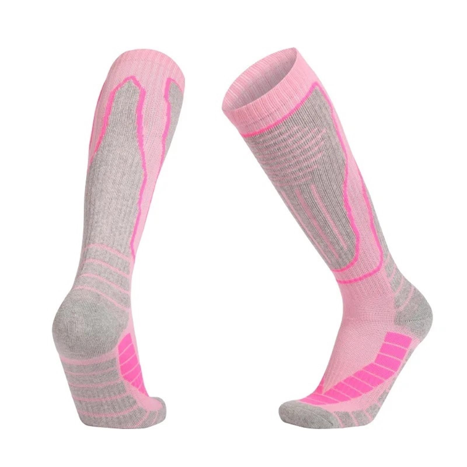 Chaussette Ski Chaussettes de Ski Chaudes en Patchwork d'hiver, Respirantes, à séchage Rapide, for l'extérieur, antidérapantes, Absorbant la Transpiration, Femmes