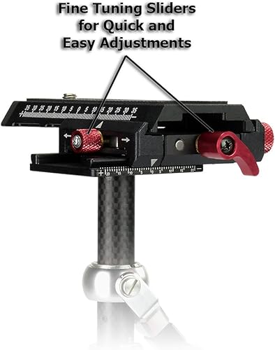 Miniatura 3 de Fotodiox Estabilizador de cardán de fibra de carbono profesional para cámaras DSLR, MILC y GoPro, sistema estabilizador de video portátil y soporte