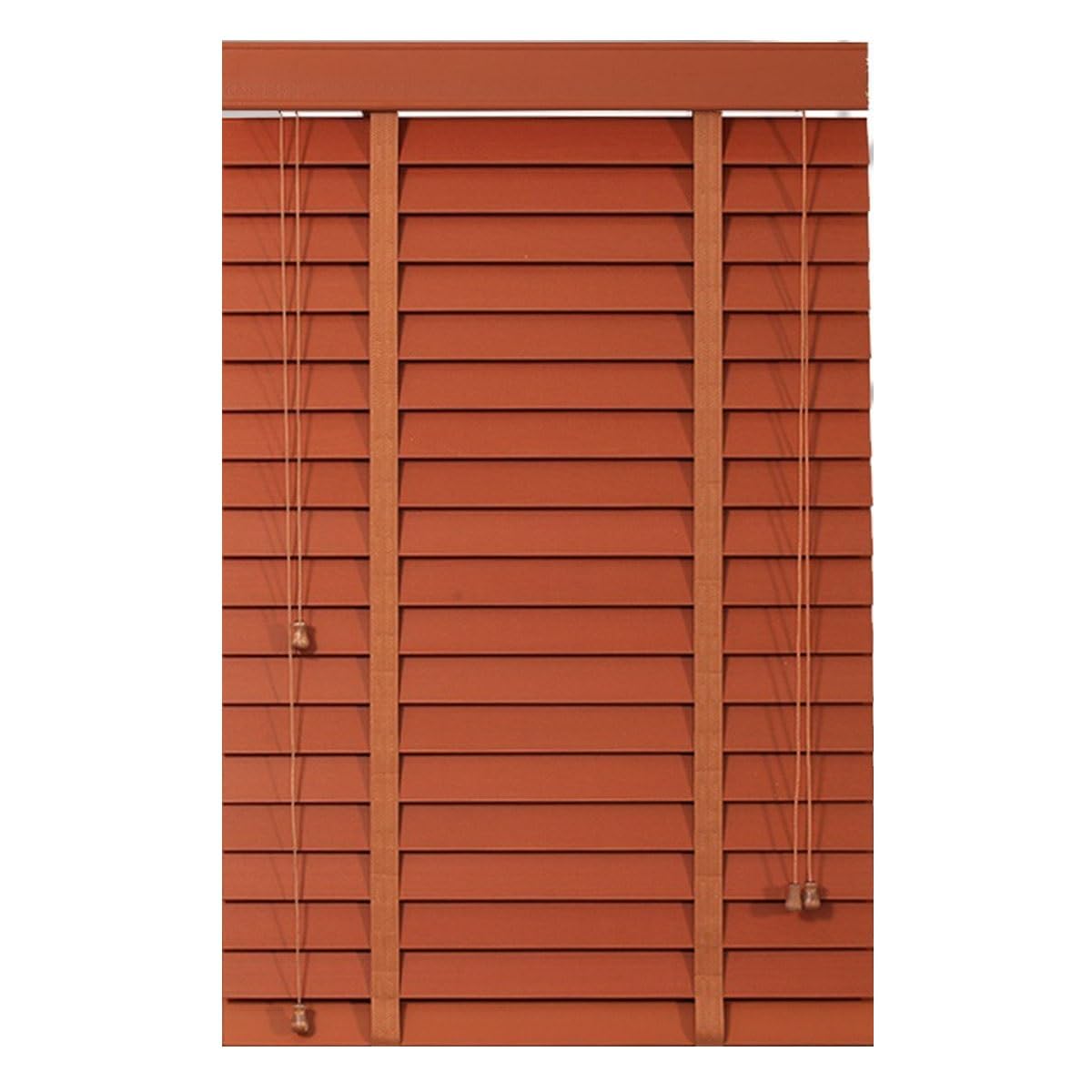 50mm Slats Wooden Venetian Blinds for Windows Horizontal Window Blinds W30-160cm H130/150/175/210/220/250cm Darkening Shades Inside/Outside Mount Curtain Blinds(60W x 250cm H)