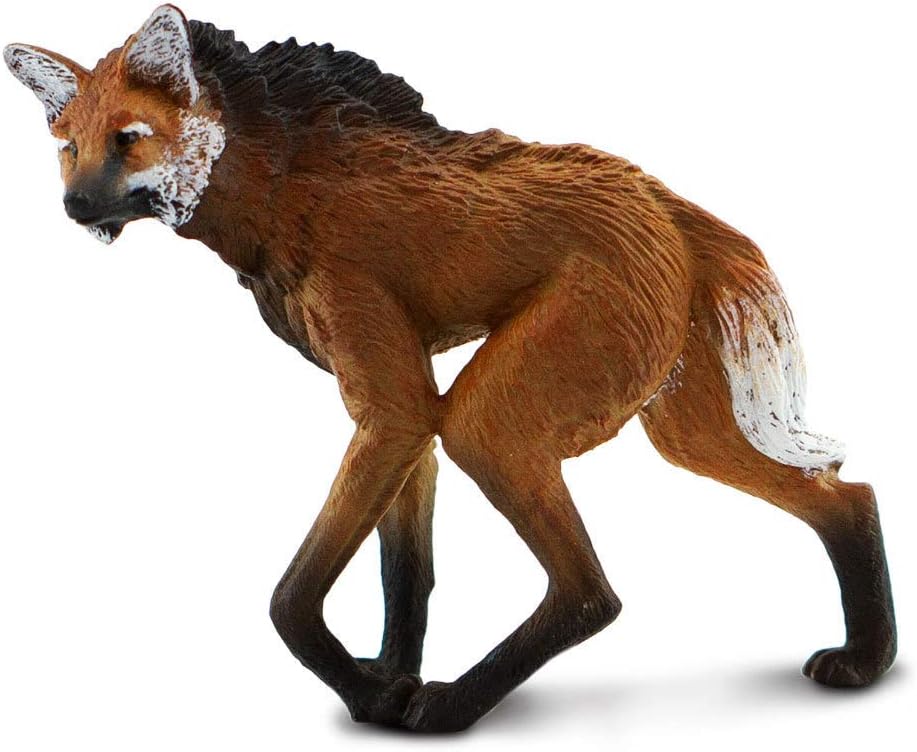 Safari Ltd. Maned Wolf Figurine - Realistic 4" Animal Figure - Educational Toy for Boys, Girls, and Kids Ages 3+