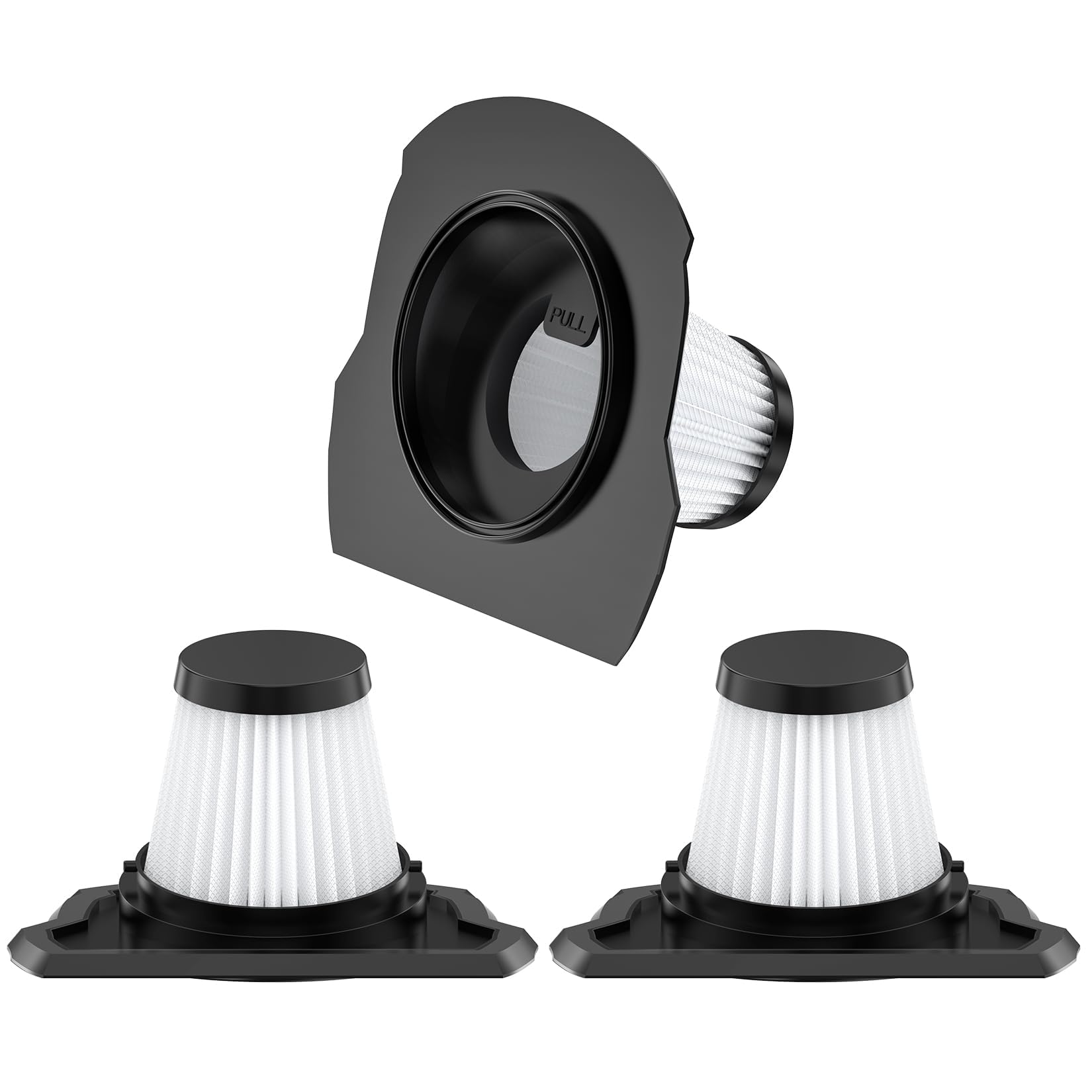 3pcs Replacement Filters Washable Filter Detachable Filter Accessory for Portutif V2 Handheld Vacuum